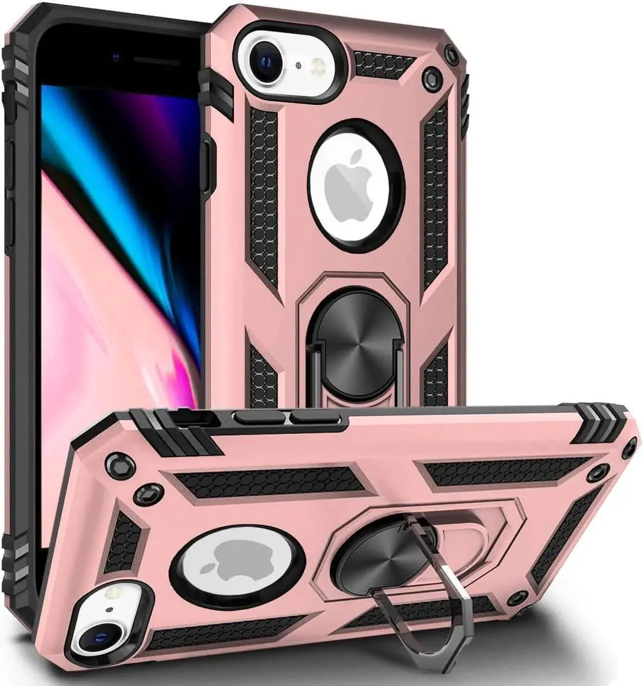 Alt view image 3 of 7 - Entronix iPhone 8/7/SE Case - Guard Ring Holder, Dual Layer Protection