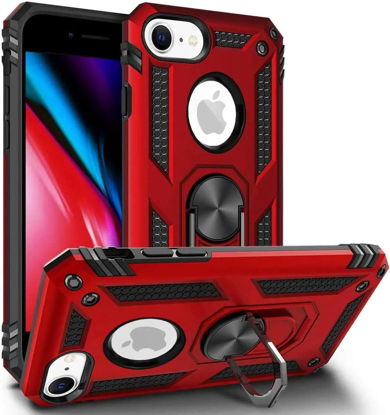 Alt view image 4 of 7 - Entronix iPhone 8/7/SE Case - Guard Ring Holder, Dual Layer Protection
