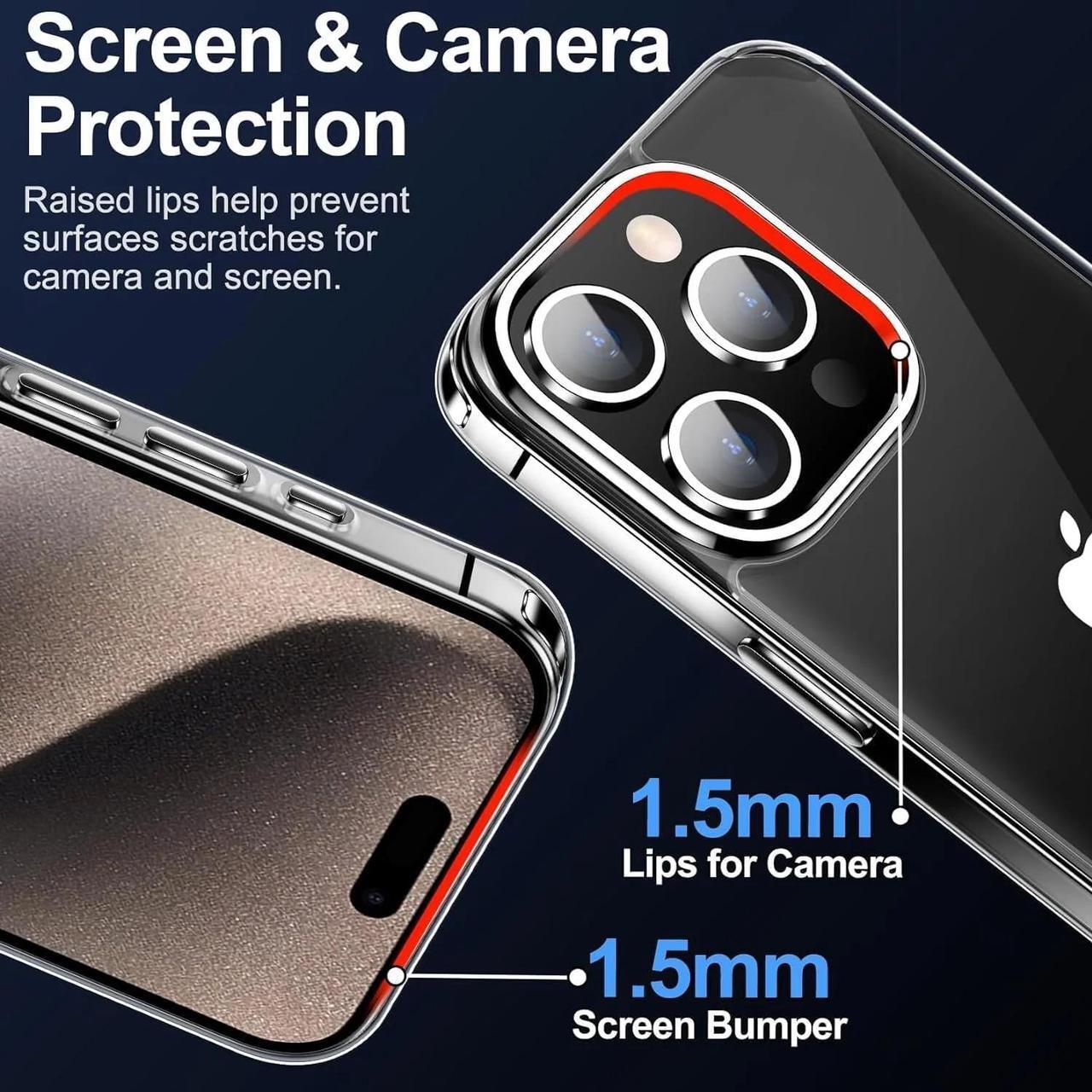 Alt view image 4 of 5 - Entronix Bundle Compatible with iPhone X - [Hard] Clear Case & 2 Clear Screen Protectors