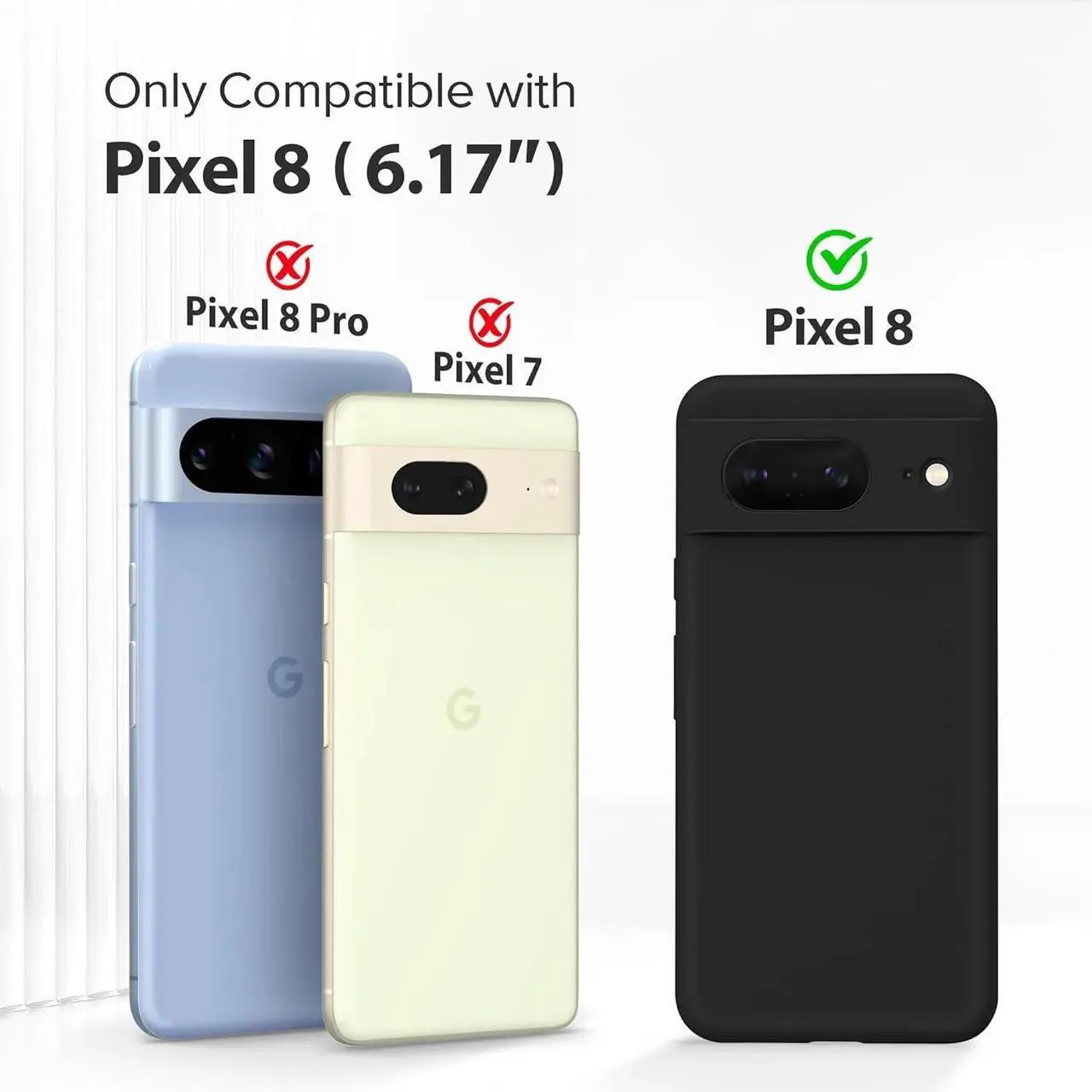 Alt view image 2 of 6 - Entronix Bundle Compatible with Pixel 8 - Clear Case, 1 Clear Screen Protector & 1 Camera Lens Protector