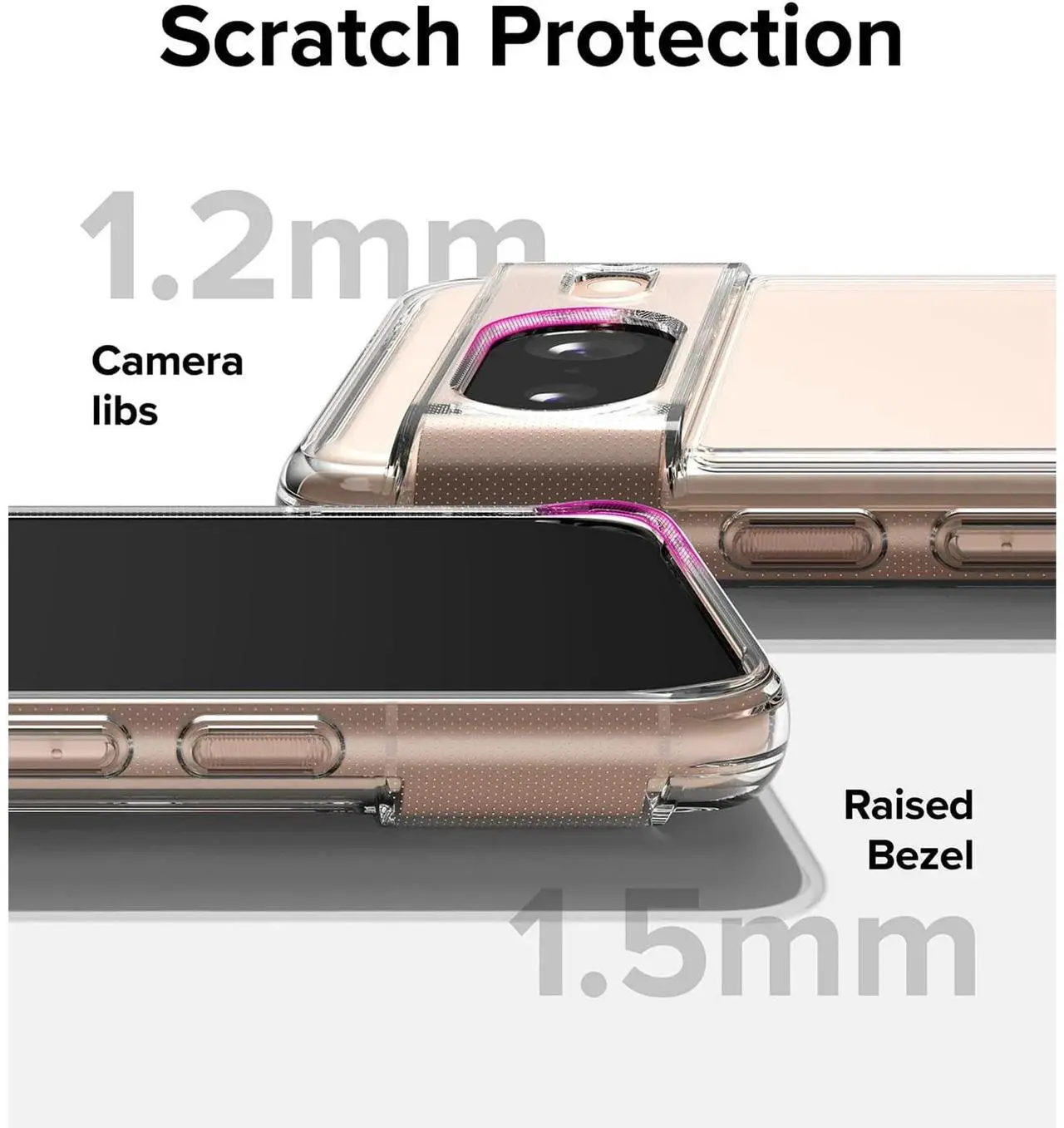 Alt view image 6 of 6 - Entronix Bundle Compatible with Pixel 8 - Clear Case, 1 Clear Screen Protector & 1 Camera Lens Protector