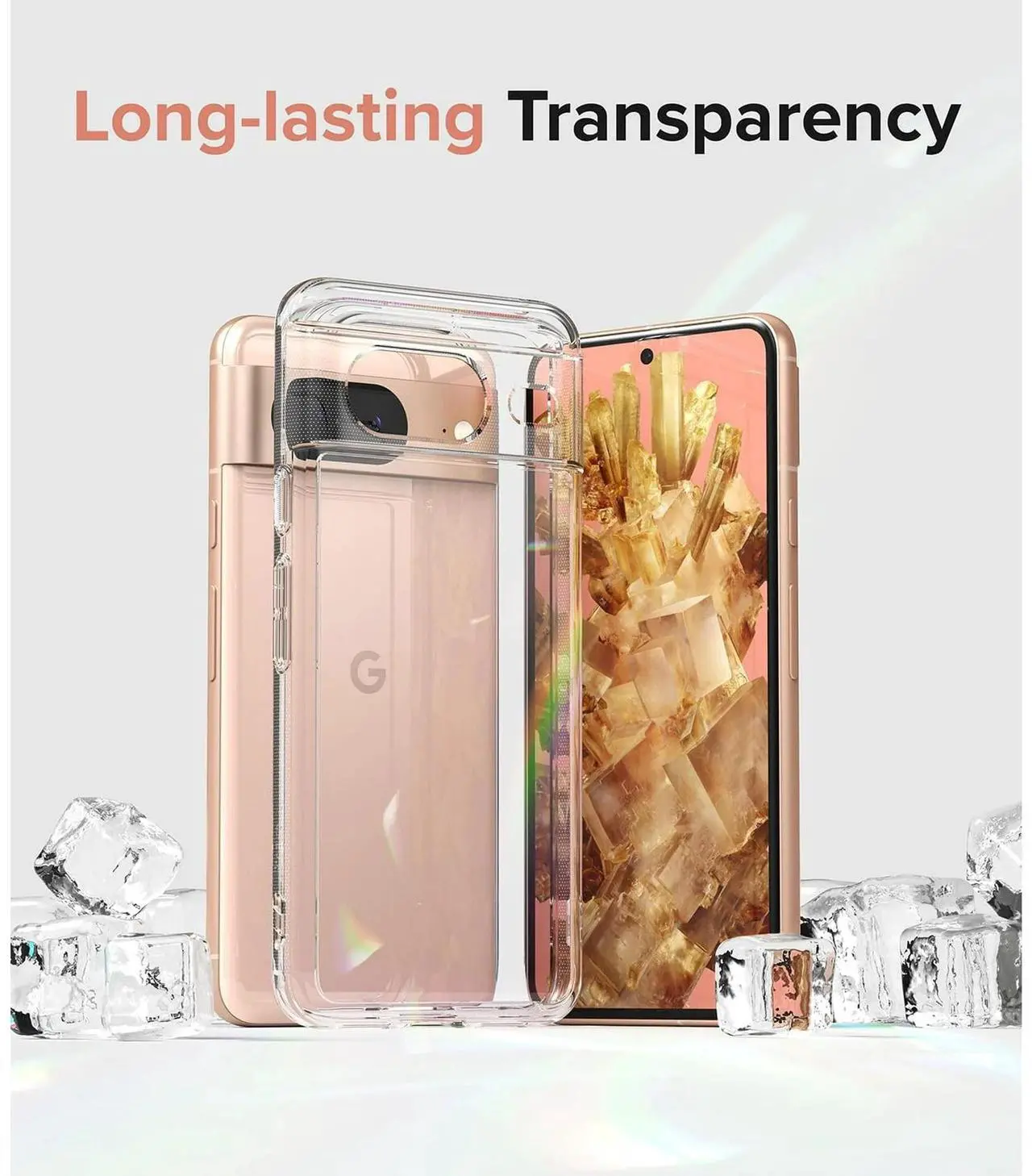Alt view image 3 of 6 - Entronix Bundle Compatible with Pixel 8 - Clear Case, 1 Clear Screen Protector & 1 Camera Lens Protector