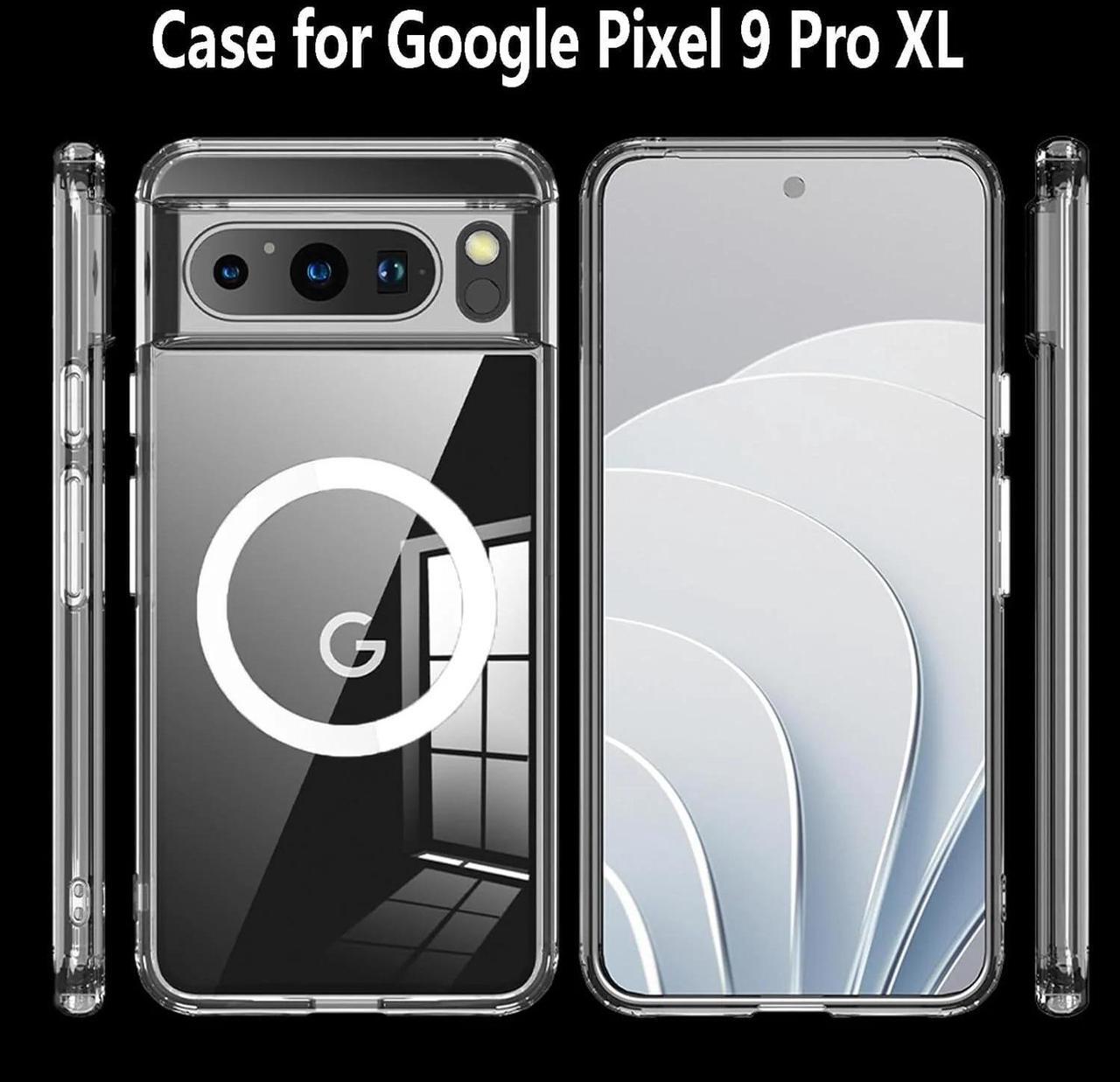 Alt view image 2 of 6 - Entronix Bundle Compatible with Pixel 9 Pro XL - [Magnetic] Clear Case & 1 Clear Screen Protector