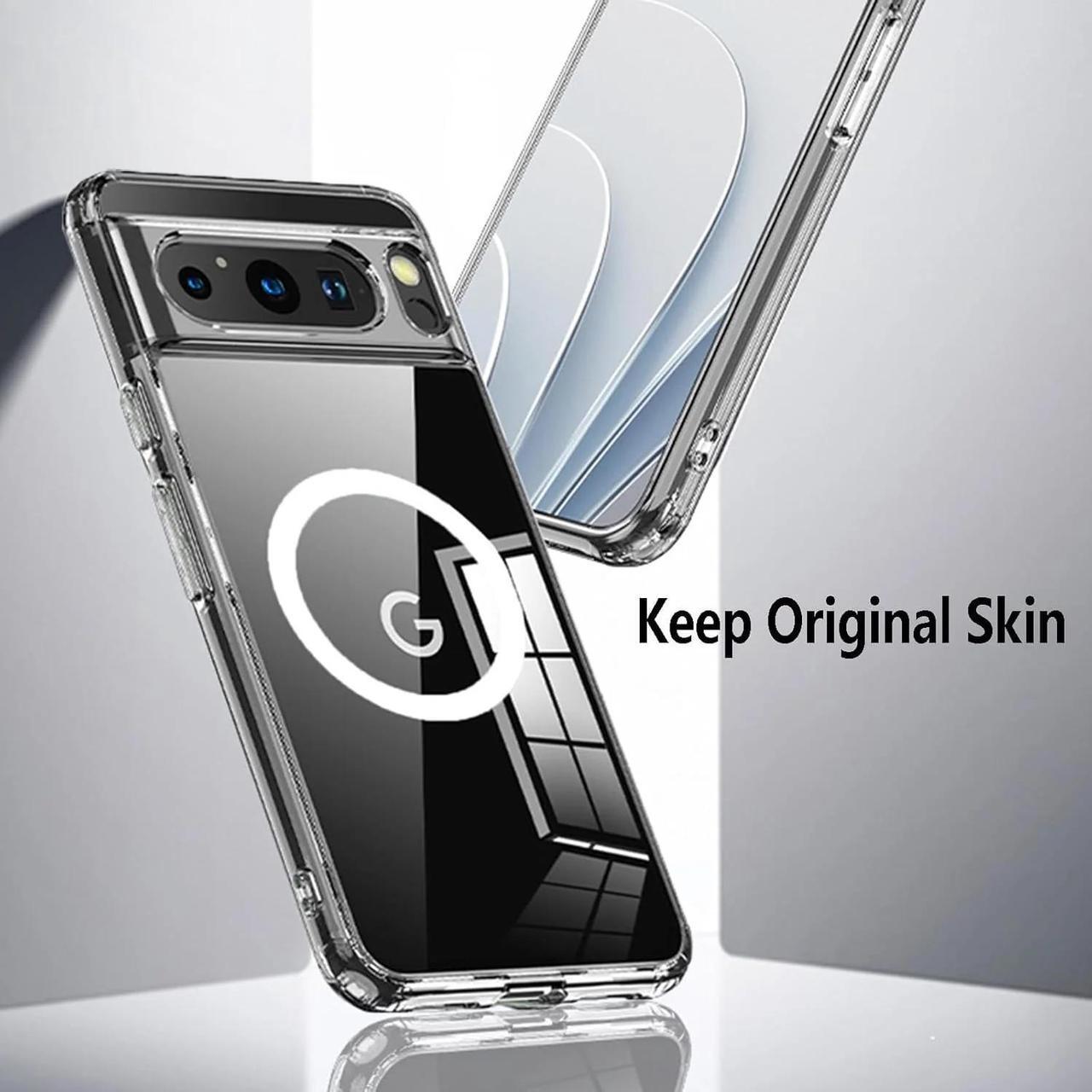 Alt view image 3 of 6 - Entronix Bundle Compatible with Pixel 9 Pro XL - [Magnetic] Clear Case & 1 Clear Screen Protector