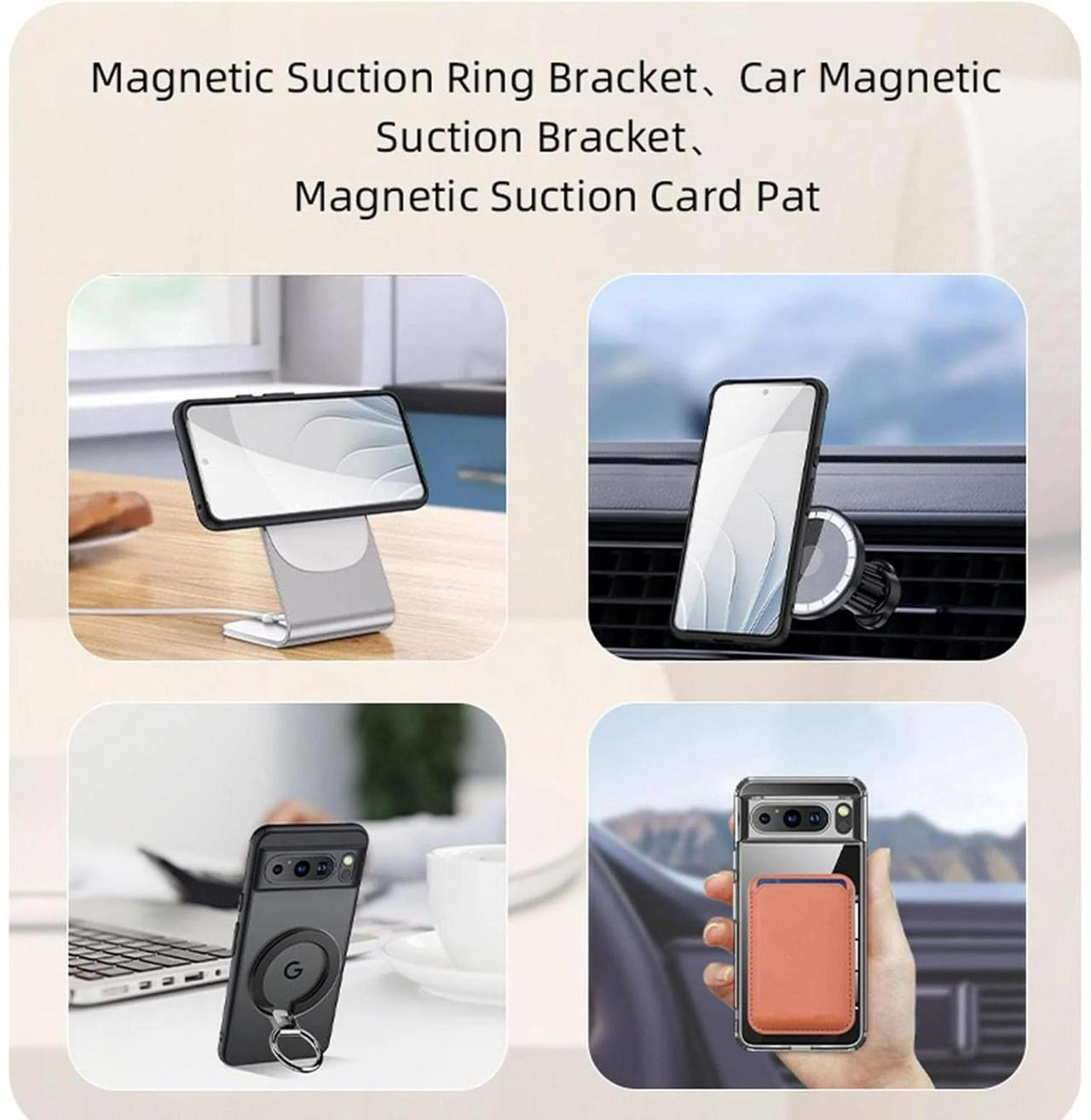 Alt view image 6 of 6 - Entronix Bundle Compatible with Pixel 9 Pro XL - [Magnetic] Clear Case & 1 Clear Screen Protector