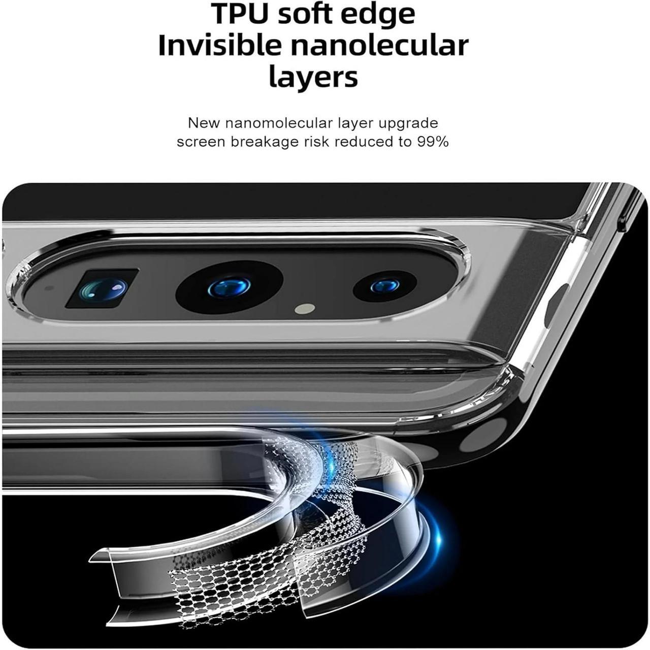 Alt view image 4 of 6 - Entronix Bundle Compatible with Pixel 9 Pro XL - [Magnetic] Clear Case & 1 Clear Screen Protector