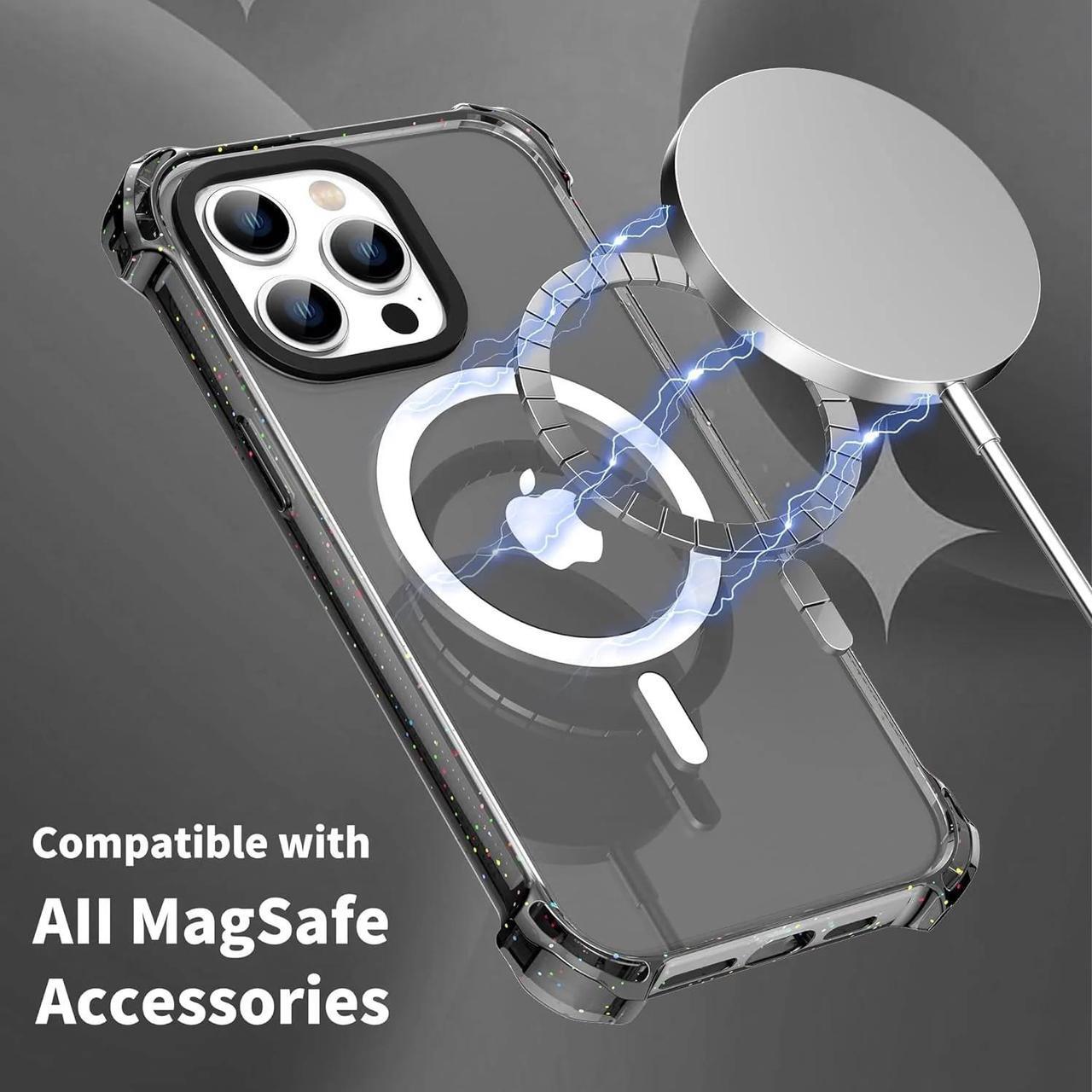 Alt view image 7 of 7 - Entronix [Magnetic] Case Compatible with iPhone 13 - Clear Bounce Frame