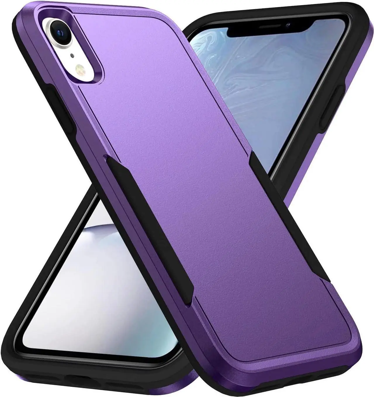 Alt view image 4 of 7 - Entronix Case Compatible with iPhone XR - Soft-Touch Dual-Layer Sleek Cover