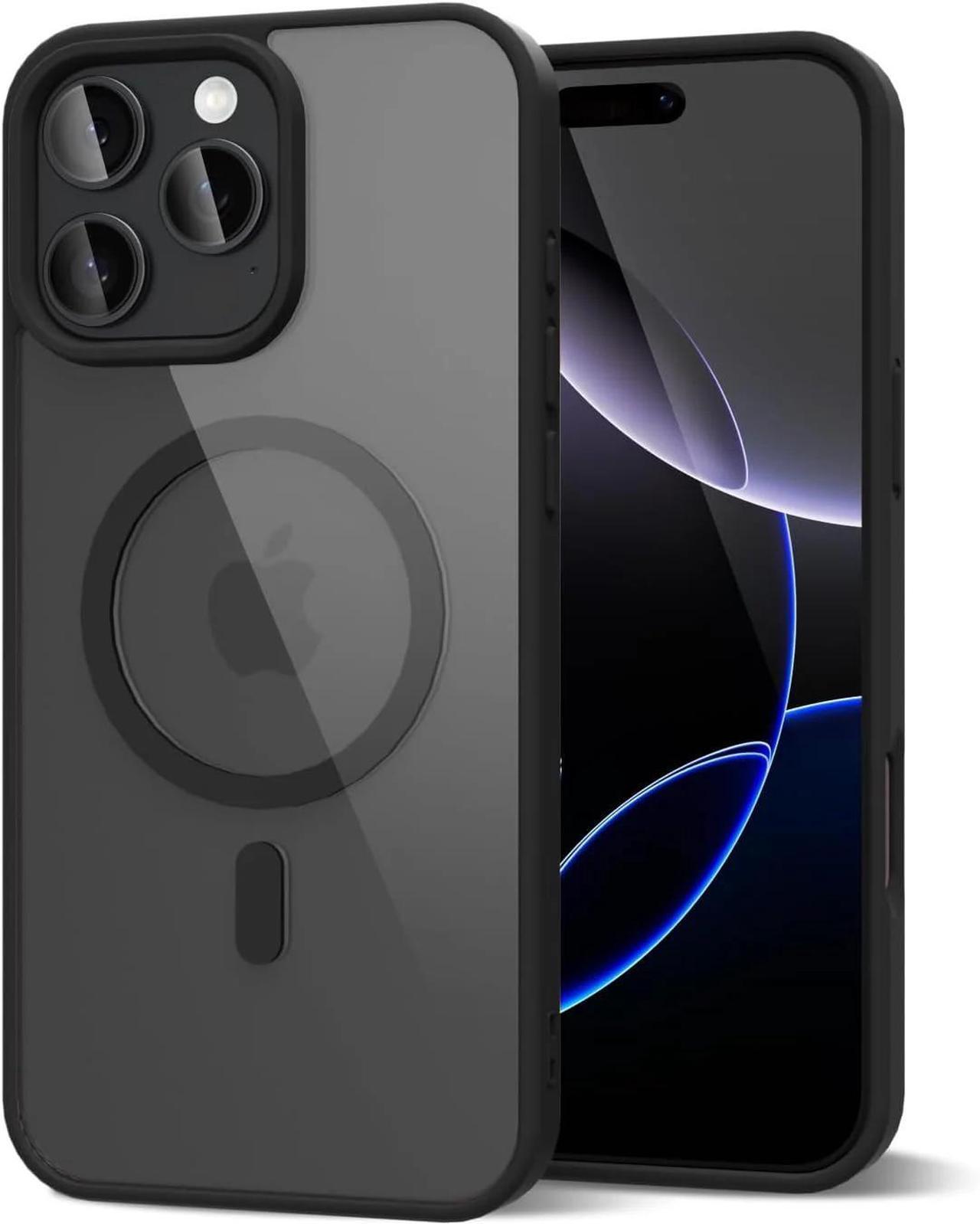 Alt view image 2 of 7 - Entronix [Magnetic] Case Compatible with iPhone 12/12 Pro - [Clear Back] Soft Matte Frame