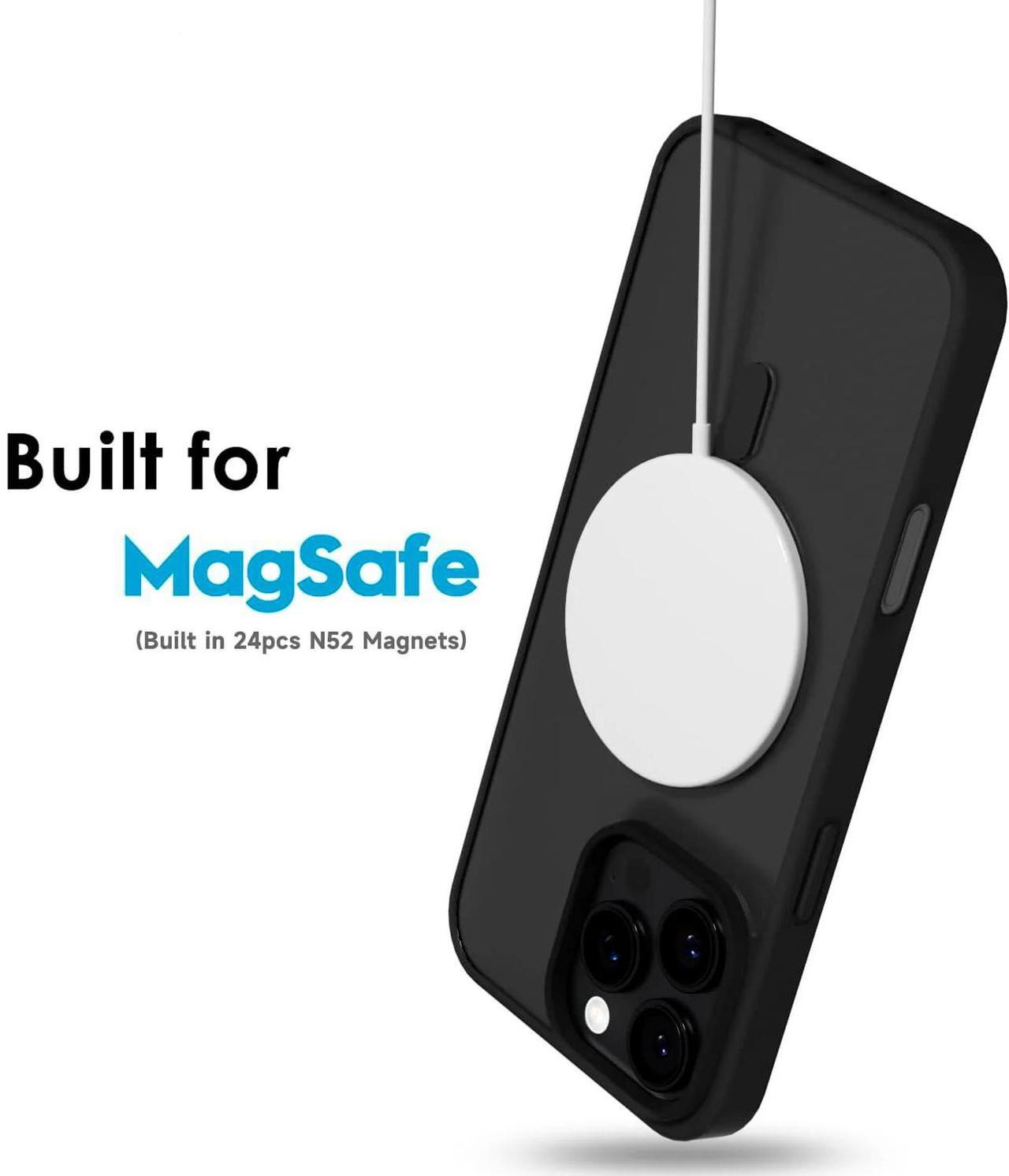 Alt view image 3 of 7 - Entronix [Magnetic] Case Compatible with iPhone 12/12 Pro - [Clear Back] Soft Matte Frame