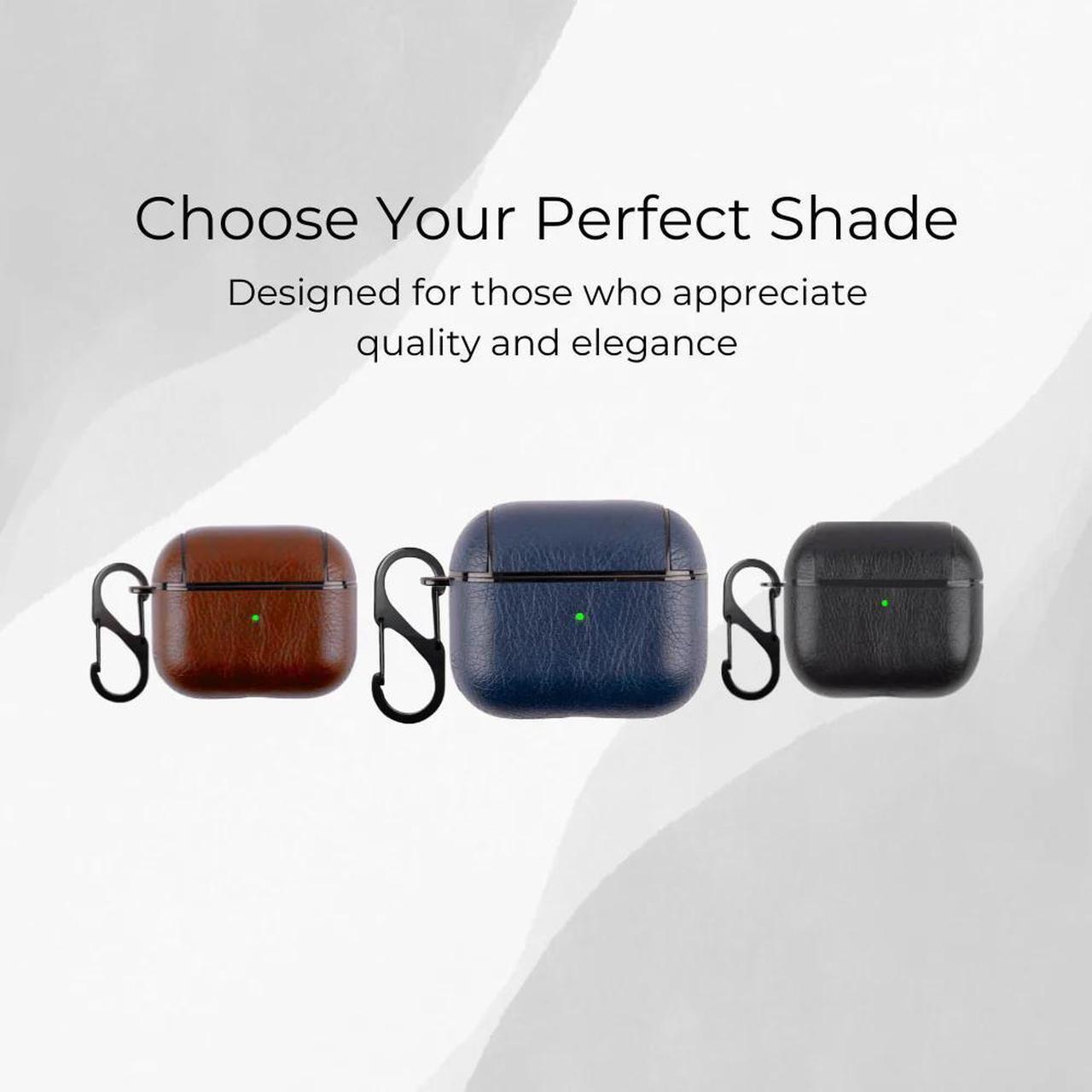 Alt view image 5 of 7 - Entronix Case Compatible with AirPods 4th Gen - Luxury Leather Cover