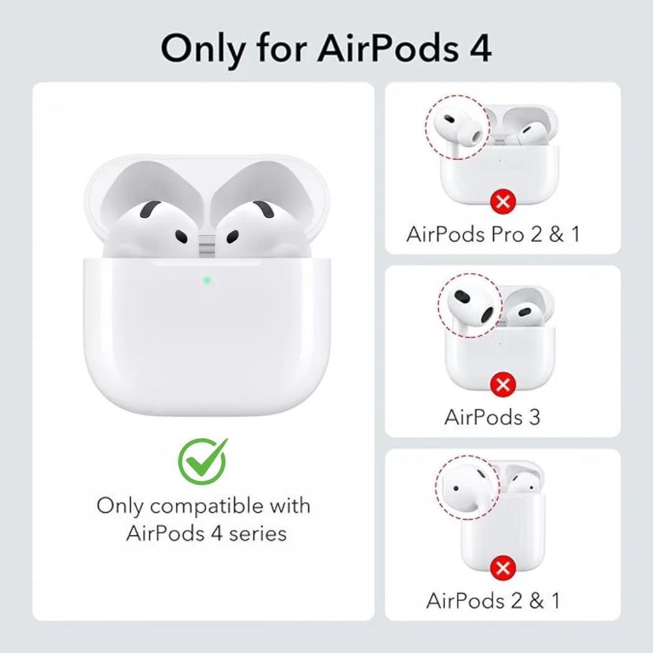 Alt view image 4 of 7 - Entronix Case Compatible with AirPods 4th Gen - Luxury Leather Cover