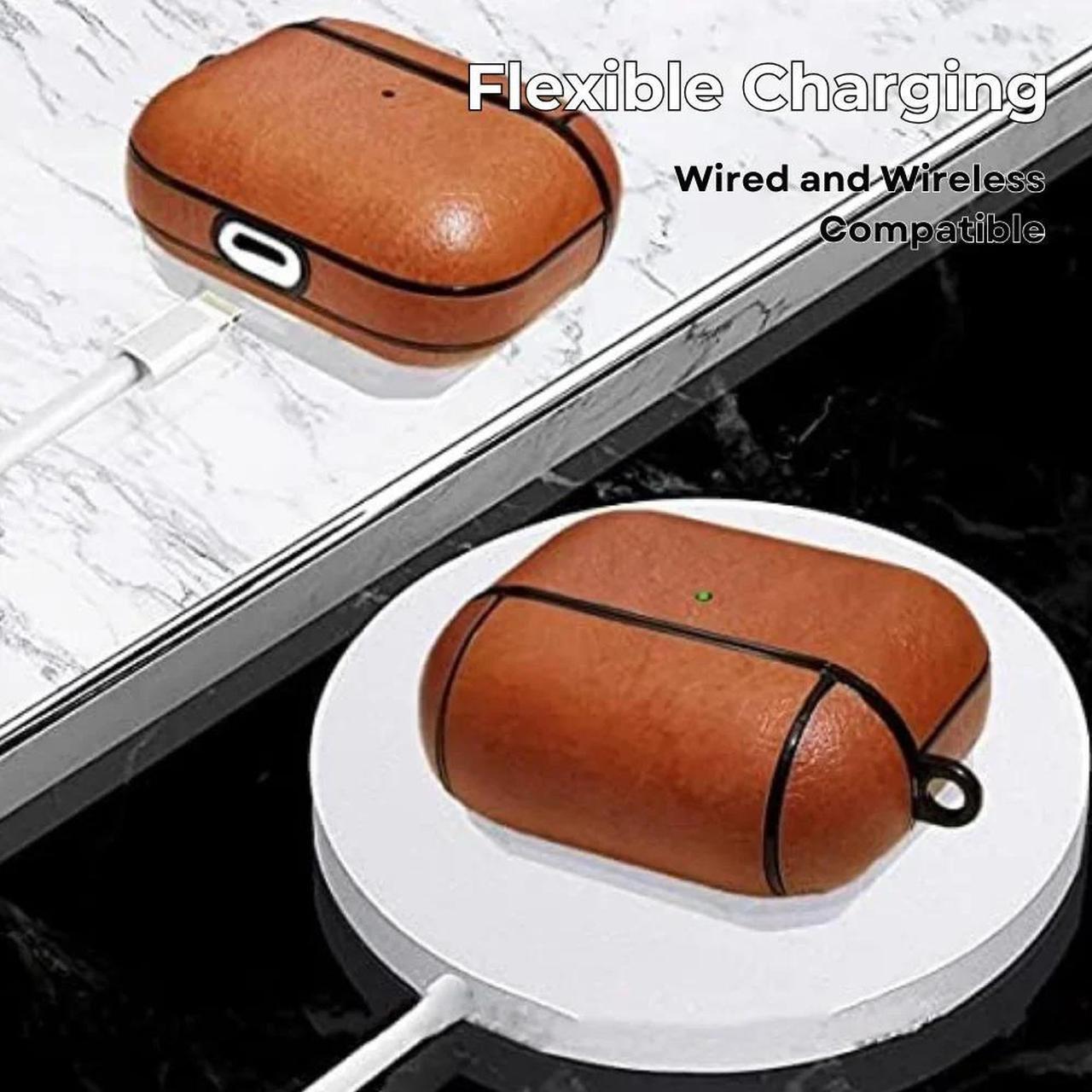 Alt view image 7 of 7 - Entronix Case Compatible with AirPods 4th Gen - Luxury Leather Cover