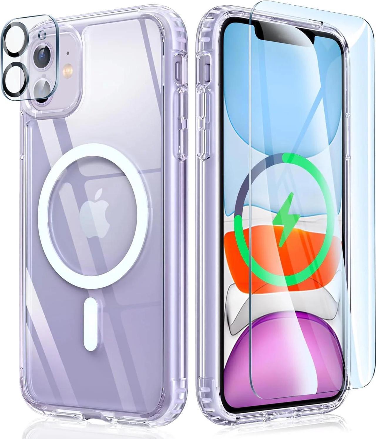 Main image of Entronix Bundle Compatible with iPhone 12 Mini - [Magnetic] Clear Case, 1 Clear Screen Protector & 1 Camera Lens Protectors