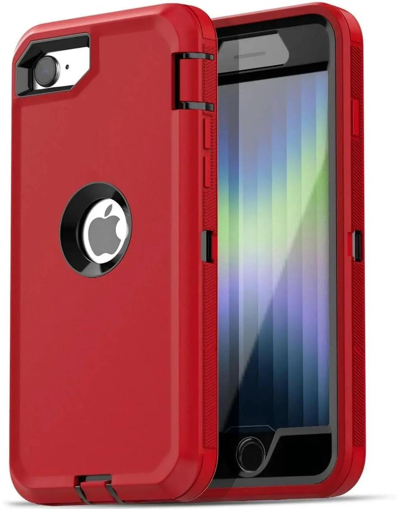 Alt view image 5 of 11 - iPhone 7 iPhone 8 Heavy Defender Duty Case - Red