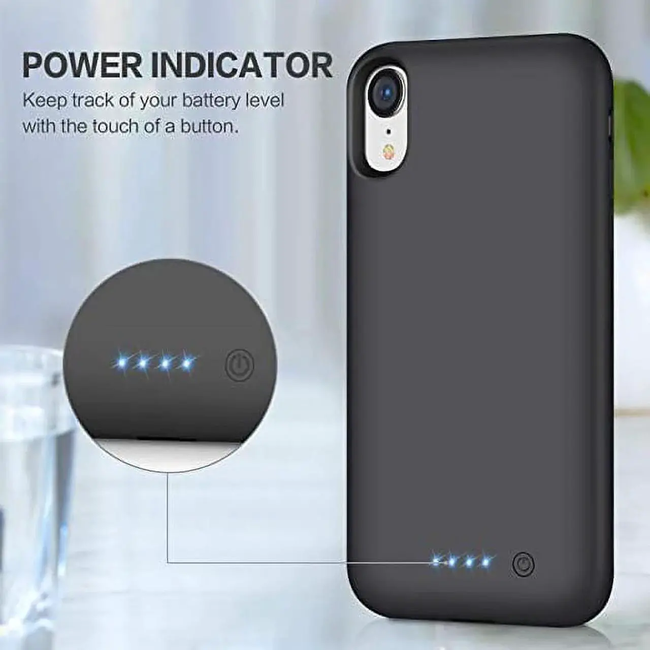 Alt view image 3 of 5 - Entronix Case Compatible with iPhone XR - [6000mAh] Charging Powerbank Cover
