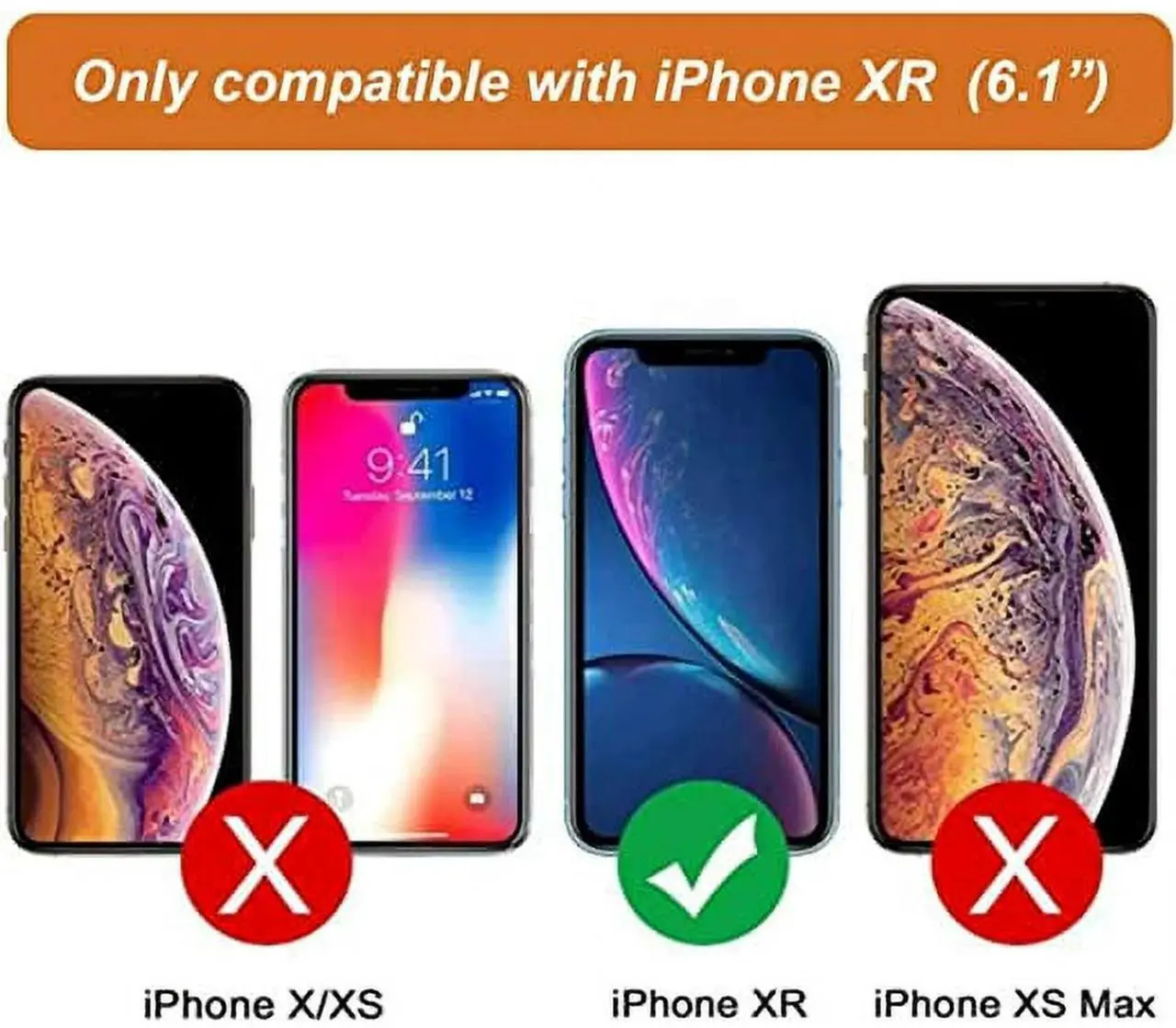Alt view image 2 of 6 - Entronix Case Compatible with iPhone XR - [Hard Back] Thick Clear