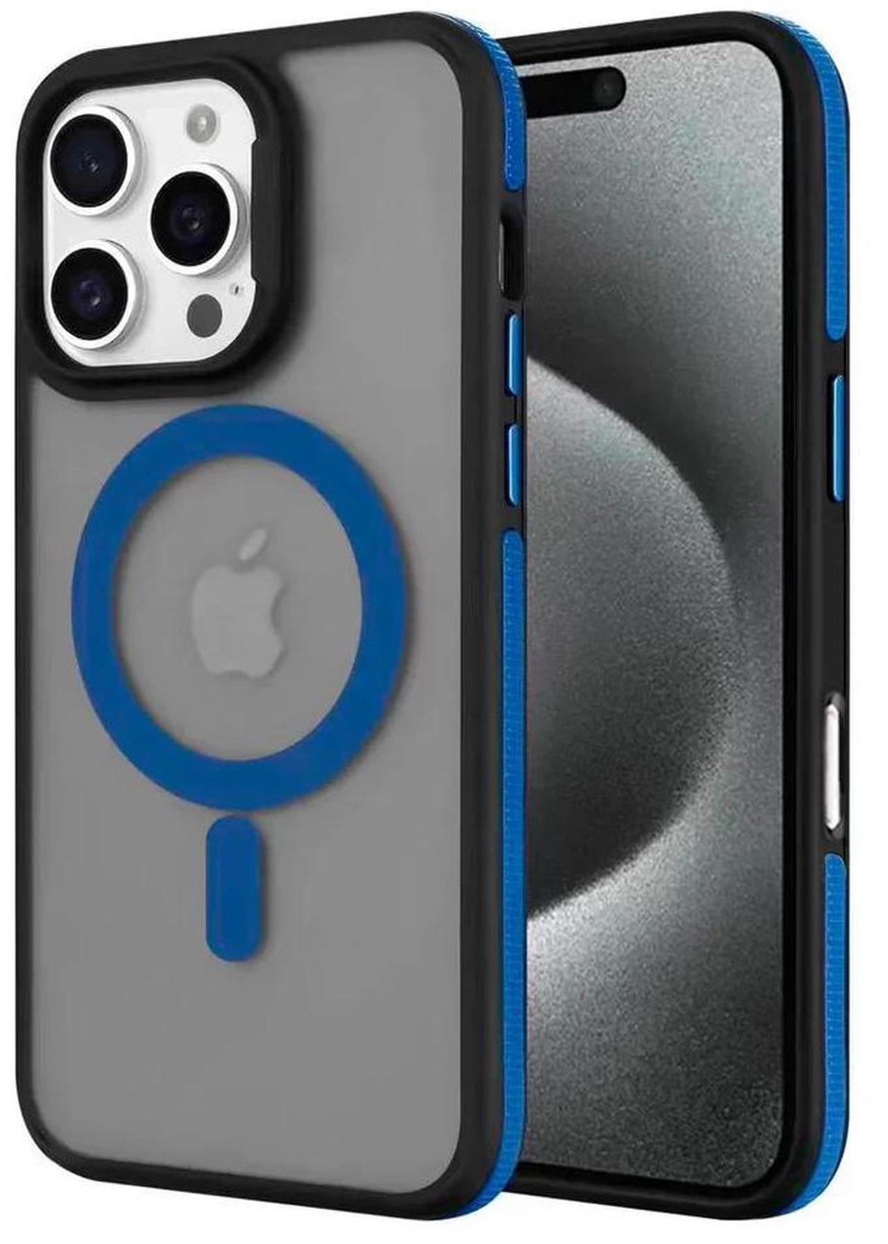 Alt view image 3 of 7 - Entronix [Magnetic] Case Compatible with iPhone 16 Pro Max - Translucent Matte Back w/ Rugged Edges