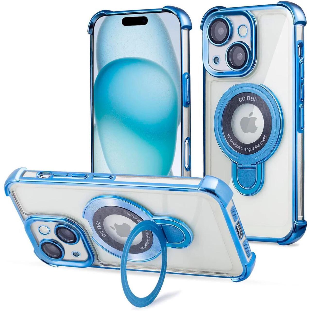 Alt view image 6 of 7 - Entronix [Magnetic] Case Compatible with iPhone 15 - [Clear Back] Luxury Glossy Gripstand