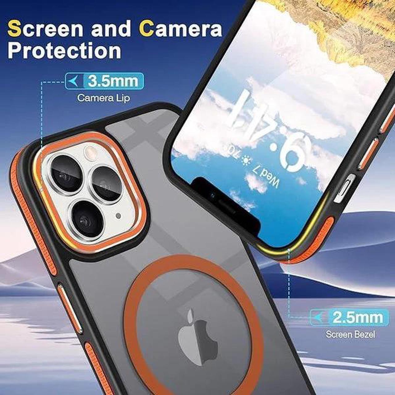 Alt view image 7 of 7 - Entronix [Magnetic] Case Compatible with iPhone 16 Pro Max - Translucent Matte Back w/ Rugged Edges