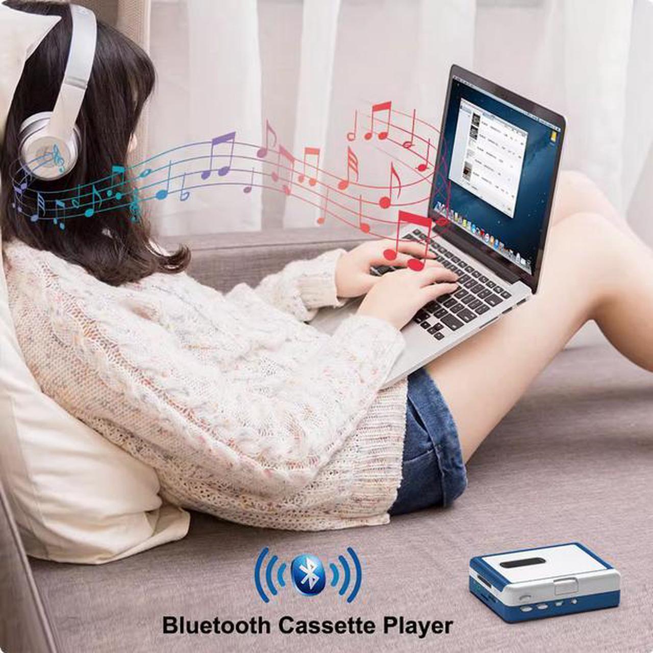 Alt view image 3 of 5 - ezcap215 Bluetooth cassette player cassette player tape recorder English cassette