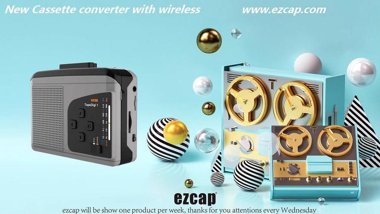 Alt view image 4 of 6 - ezcap234 EVA cassette player cassette player English cassette to MP3 recording vocals to TF card