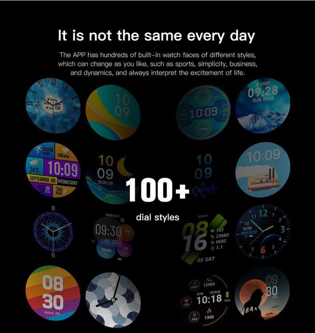 Alt view image 5 of 6 - Smart sports watch, dedicated to heart rate and blood oxygen health monitoring for running