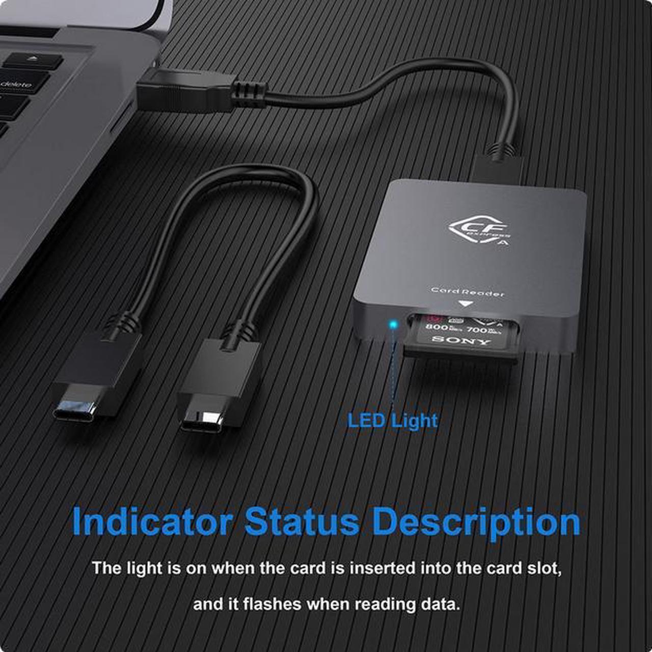 Alt view image 2 of 7 - CFexpress Type A card reader USB 3.1 Gen2 high speed card reader 10Gbps high speed stability