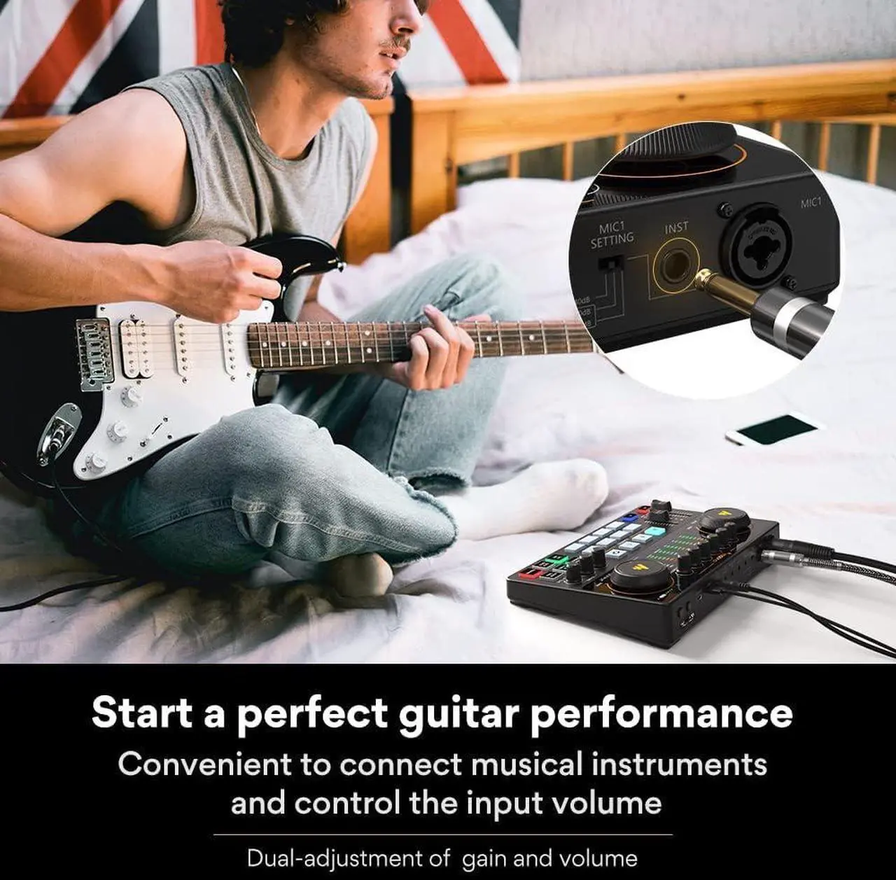 Alt view image 4 of 7 - MAONO Podcast Equipment Bundle with Audio Interface and XLR Condenser Microphone, MaonoCaster with 48V Phantom Power, Bluetooth for Podcast, Streaming, Voice Over, Youtube, PC, Guitar (AME2)