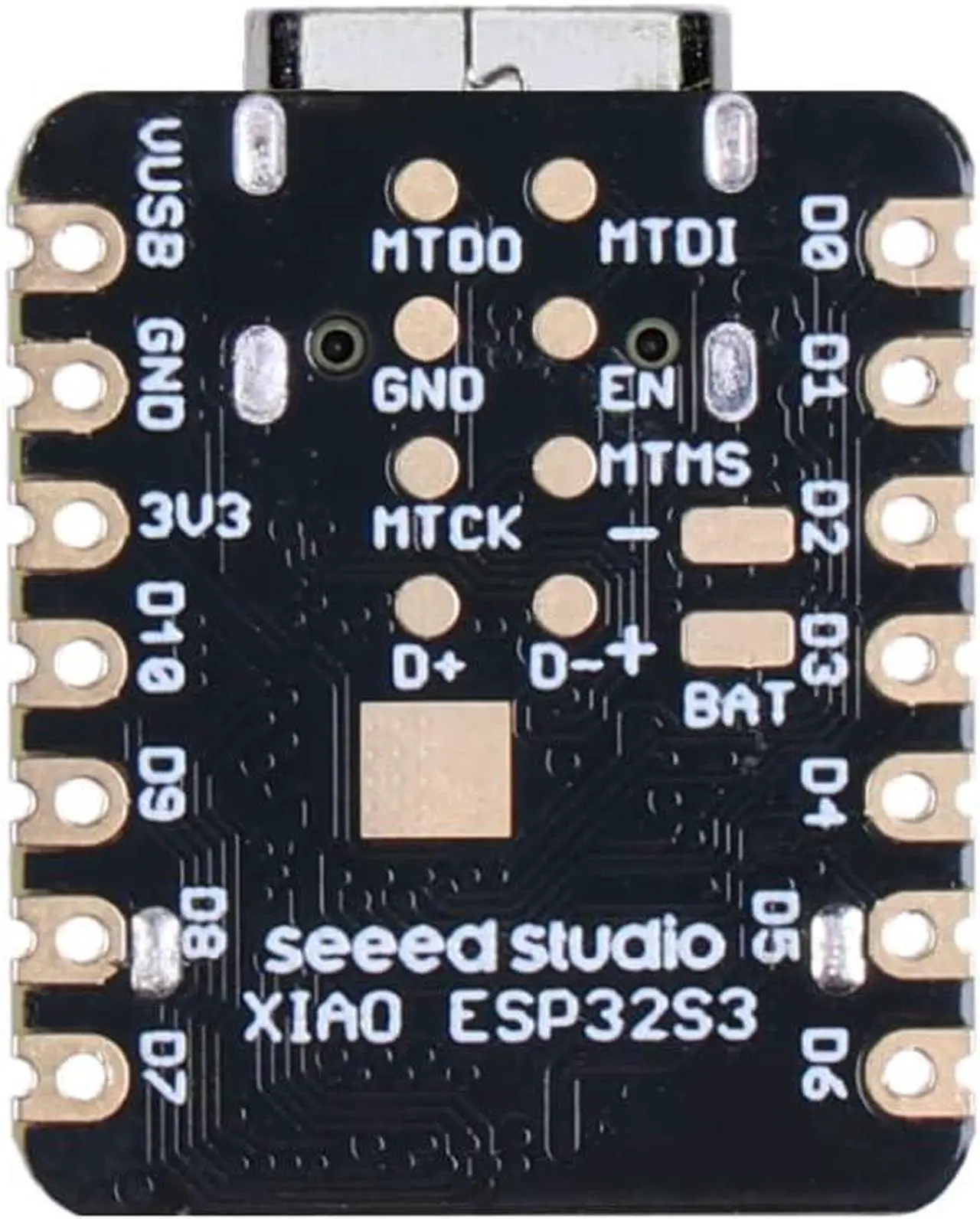 Alt view image 3 of 6 - Seeed Studio XIAO ESP32 S3 Sense - 2.4GHz Wi-Fi, BLE 5.0, OV2640 Camera Sensor, Digital Microphone, 8MB PSRAM, 8MB Flash, Battery Charge Supported, Rich Interface, IoT, Embedded ML