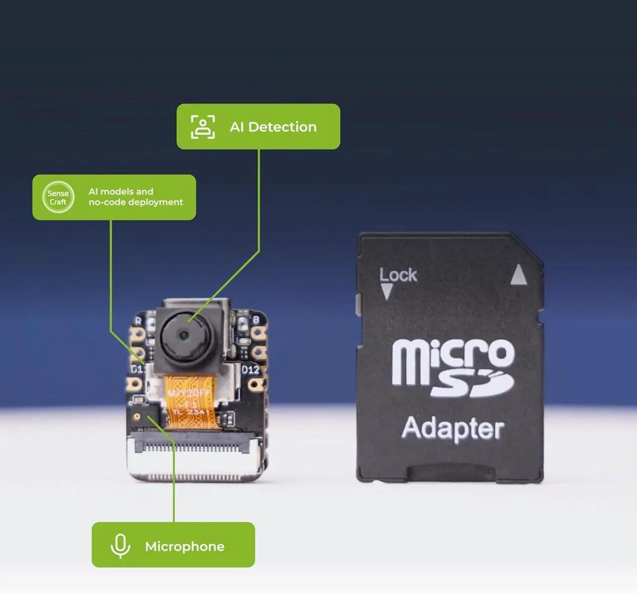 Alt view image 4 of 6 - Seeed Studio XIAO ESP32 S3 Sense - 2.4GHz Wi-Fi, BLE 5.0, OV2640 Camera Sensor, Digital Microphone, 8MB PSRAM, 8MB Flash, Battery Charge Supported, Rich Interface, IoT, Embedded ML