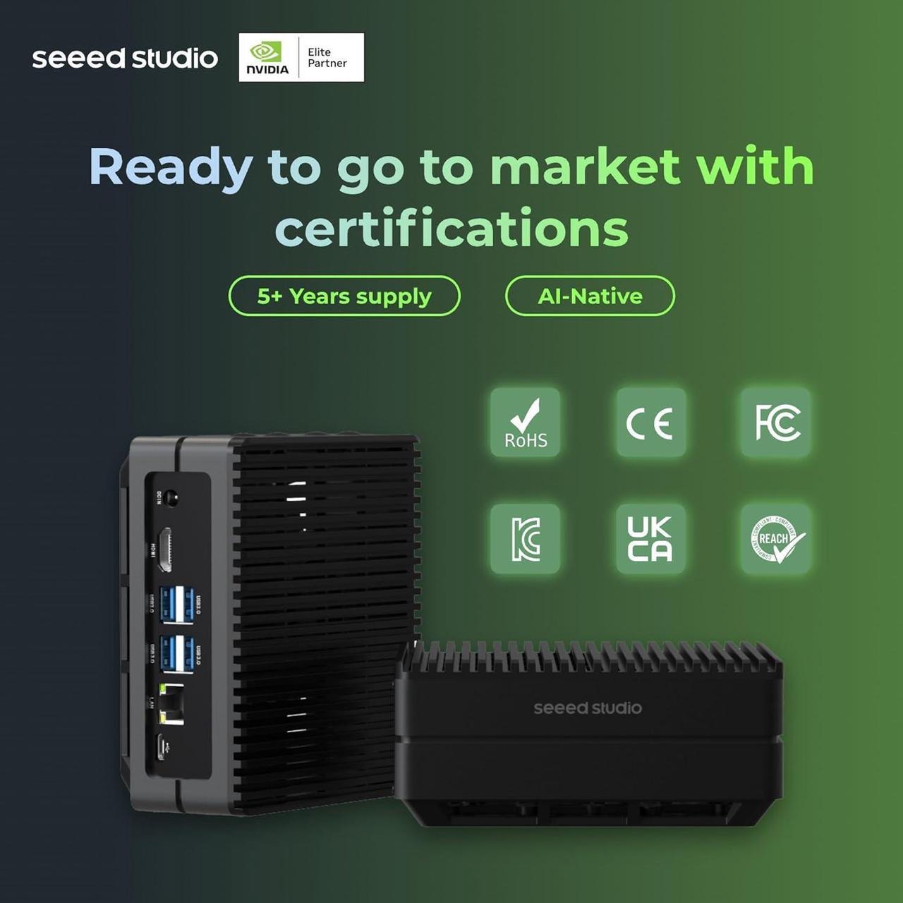 Alt view image 3 of 7 - seeed studio NVIDIA Jetson Orin NX 16GB Edge AI Device - reComputer J4012, 4xUSB 3.2, M.2 Key E & Key M Slot, Pre-Installed Jetpack System with NVIDIA Jetpack on 128GB NVMe SSD