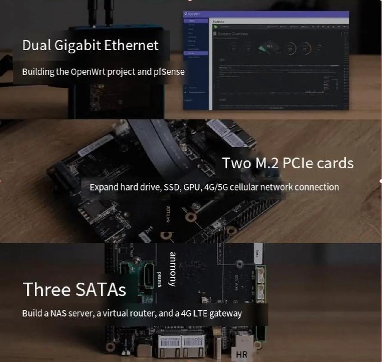 Alt view image 3 of 7 - SeeedX86 J4125 quad-core software router development board 64G emcc +win11 has been activated. The development board is linux compatible with Raspberry PI 4B With a shell