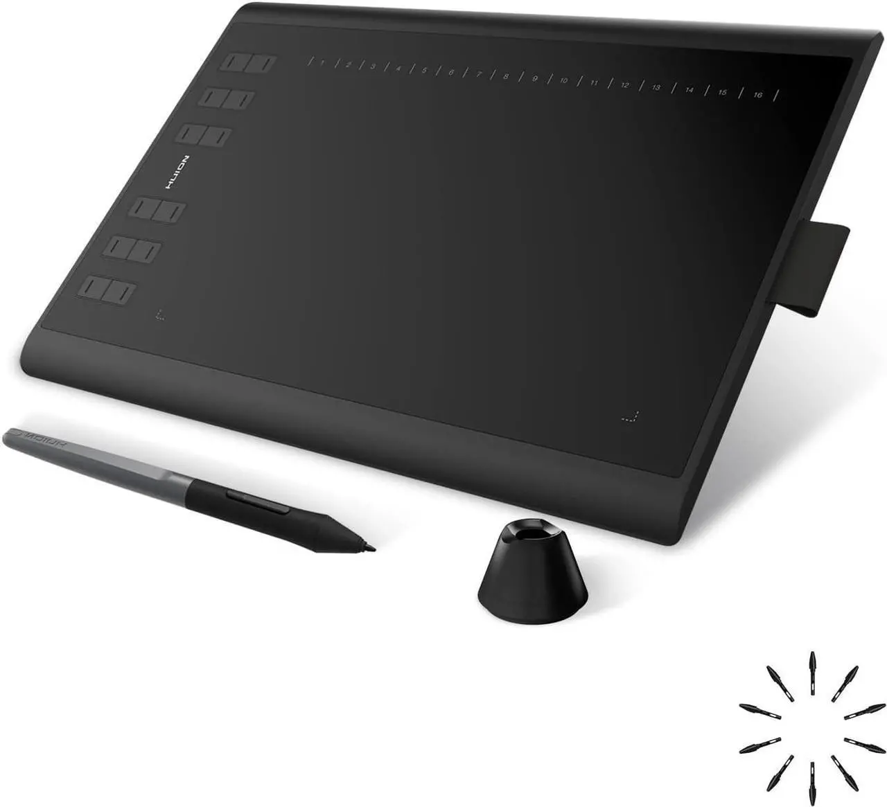 Main image of HUION Inspiroy H1060P Graphics Drawing Tablet with 8192 Pressure Sensitivity Battery-Free Stylus and 12 Customized Hot Keys, 10 x 6.25 inches Digital Art Tablet for Mac, Windows PC and Android