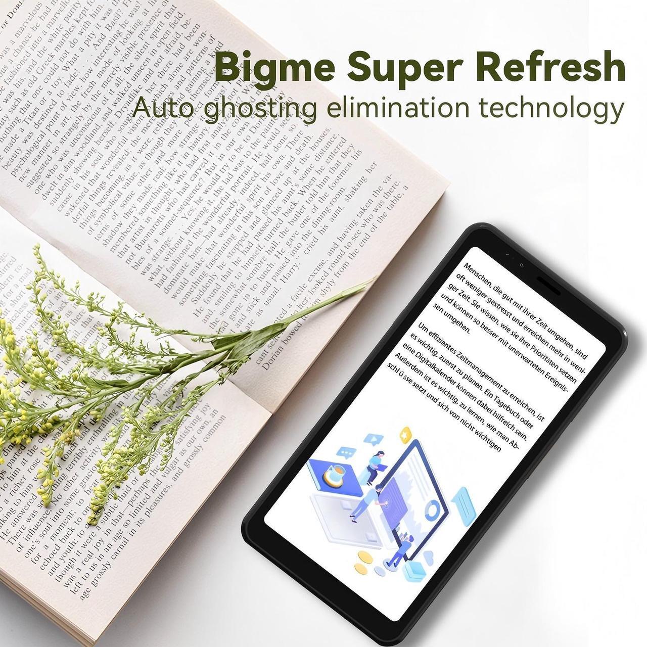 Alt view image 4 of 7 - Bigme HiBreak Color E-Ink Smartphone, 6G+128GB Android 11, 5.84-Inch HD Screen, 36-Level Front Light, USB-C, 3300mAh Battery, Dual Camera - Black