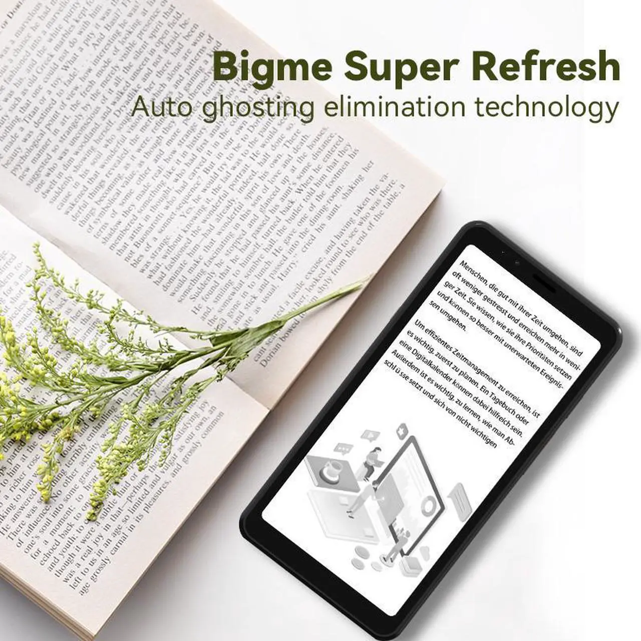 Alt view image 5 of 7 - Bigme HiBreak Smartphone E-Ink Screen 6G+128GB Android 11 with 36-Level Front Light and 3300mAh Battery Black and White