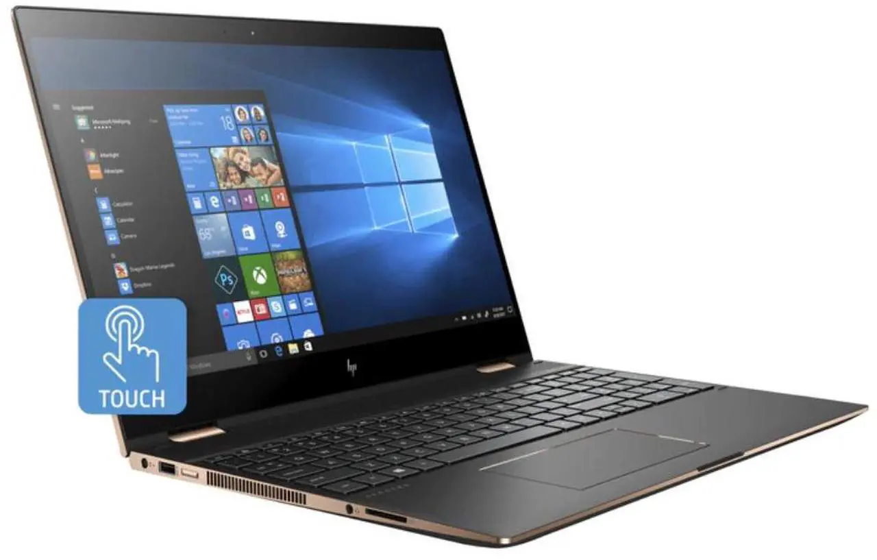 Main image of HP - Spectre x360 - 4K Touchscreen Laptop - Intel Core i7-8705G - 8GB RAM - AMD RX VEGA M GL - 512GB SSD - Gray - 15-ch017nr - Very Good Condition (B Grade)