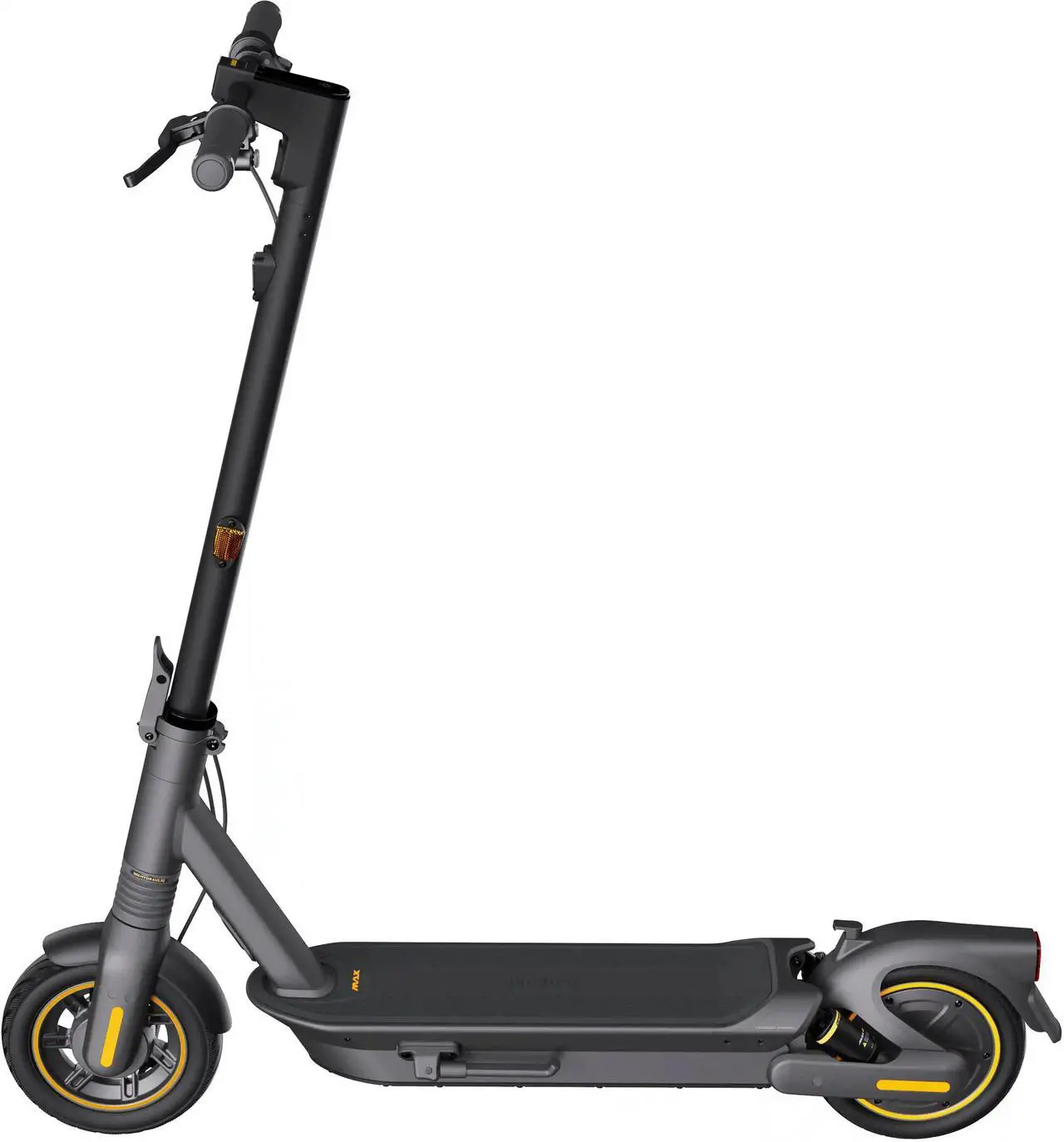 Alt view image 2 of 7 - Segway Max G2 Foldable Electric Kick Scooter Foldable w/ 43 Mile Range & 22mph Top Speed - Black - (Grade A) - Excellent Condition