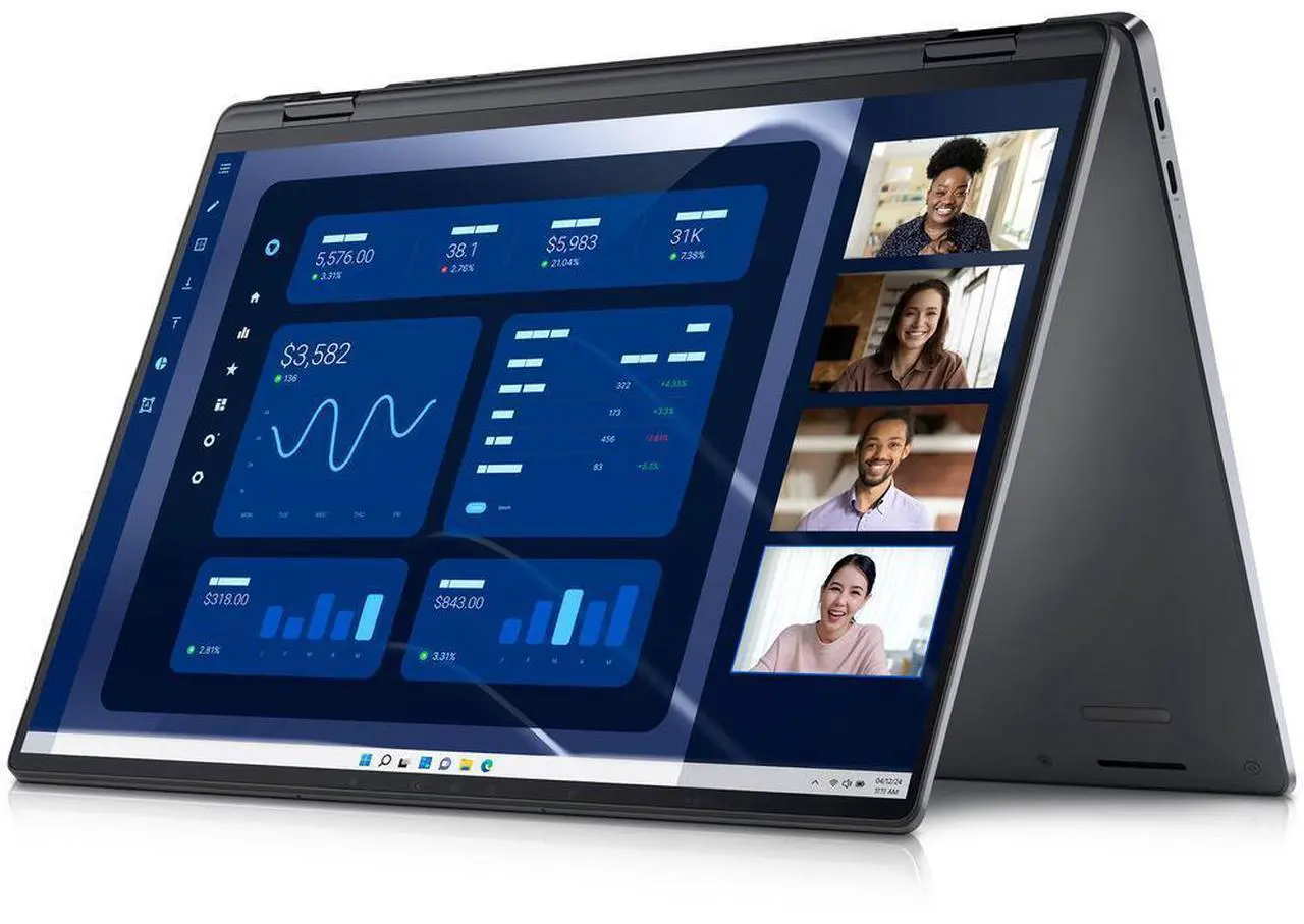 Alt view image 3 of 7 - Dell Latitude 9000 (9450) 2-in-1 Laptop - 14 inch QHD+ (2560 x 1600) 500-nits Touch Display - Intel Core Ultra 7-165U - 512GB SSD - 16GB RAM - Win11 pro