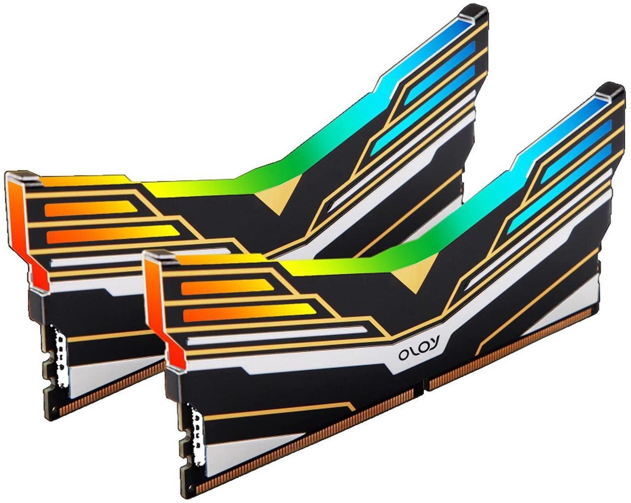 Main image of OLOy DDR4 RAM 32GB (2x16GB) Warhawk Aura Sync RGB 3000 MHz CL16 1.35V 288-Pin Desktop Gaming UDIMM (MD4U163016BEDA)