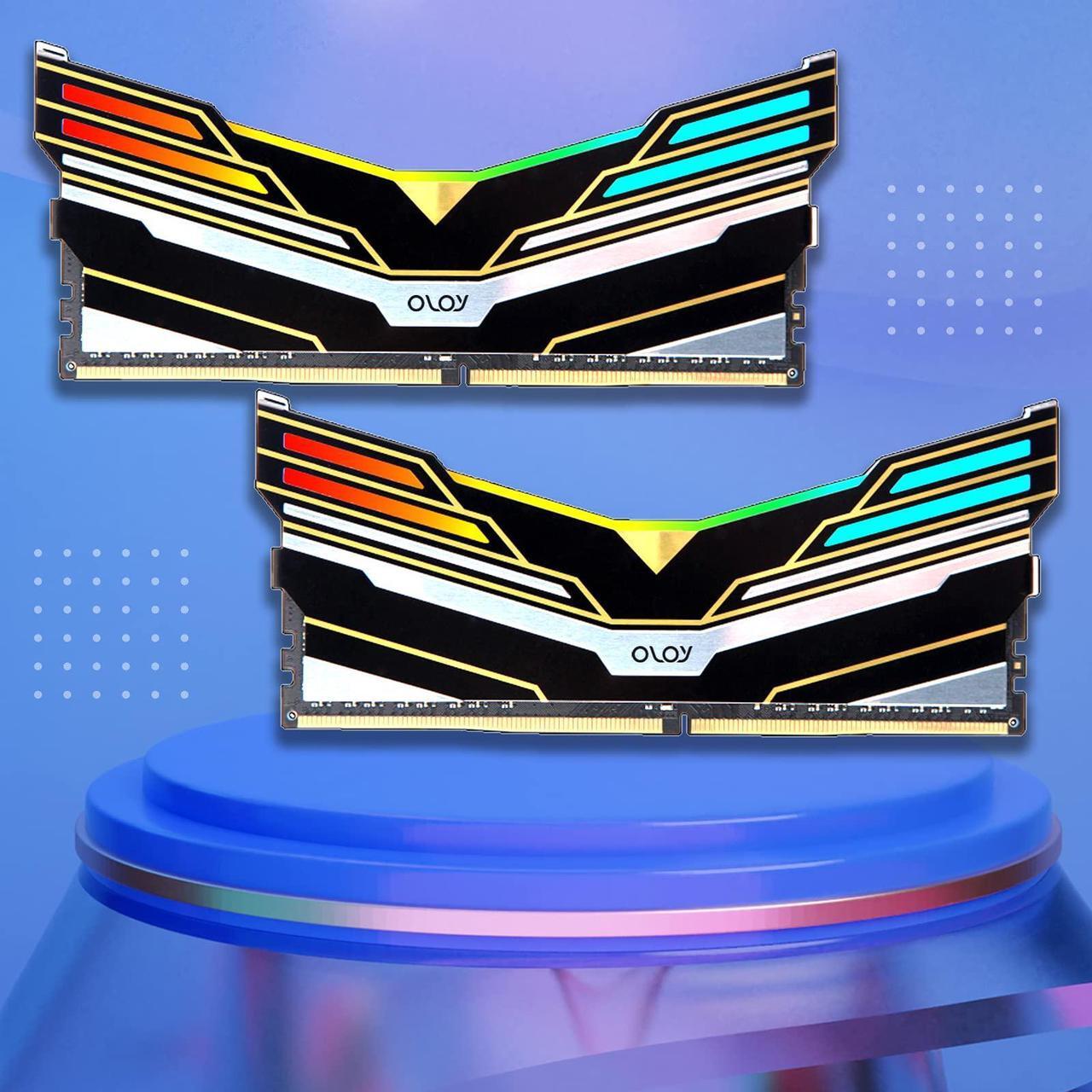 Alt view image 4 of 5 - OLOy DDR4 RAM 32GB (2x16GB) Warhawk Aura Sync RGB 3000 MHz CL16 1.35V 288-Pin Desktop Gaming UDIMM (MD4U163016BEDA)