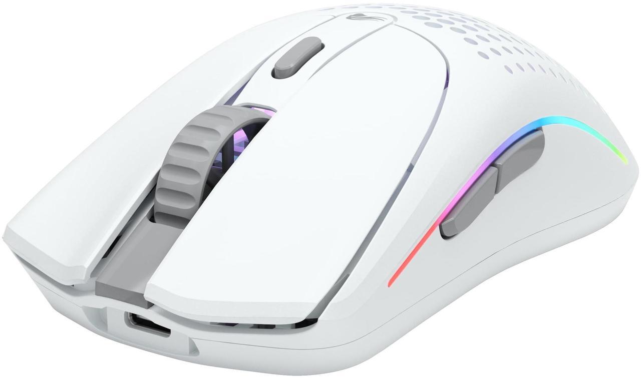 Alt view image 3 of 5 - Glorious Gaming Model O 2 Wireless Gaming Mouse - Hybrid 2.4GHz & Bluetooth Wireless, 68g Superlight, Long Battery Life, 26k BAMF 2.0 Sensor, RGB, Ambidextrous, 6 Buttons, PTFE Feet - White