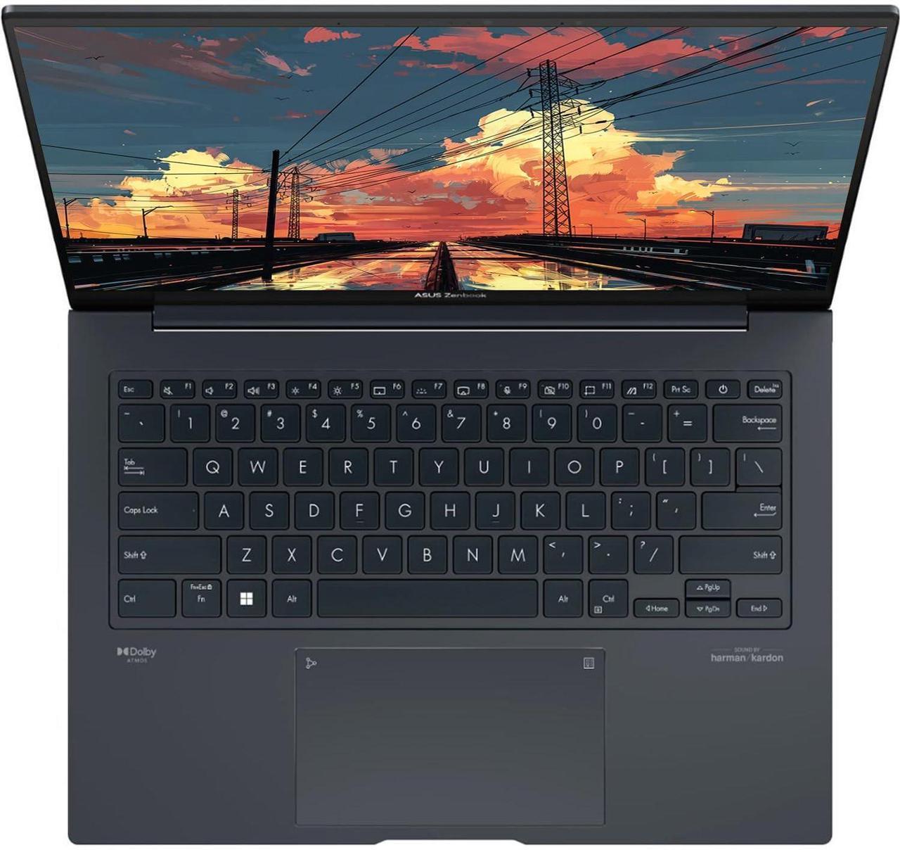 Alt view image 2 of 5 - ASUS Zenbook 14.5" 2.8K (2880 x 1800) 120Hz OLED Touchscreen, Intel Core i5-13500H (Beats i7-1360P), Backlit Keyboard, Fingerprint, Harman/Kardon, Win 11, w/WOWPC Bundle (8GB RAM | 1TB PCIe SSD)