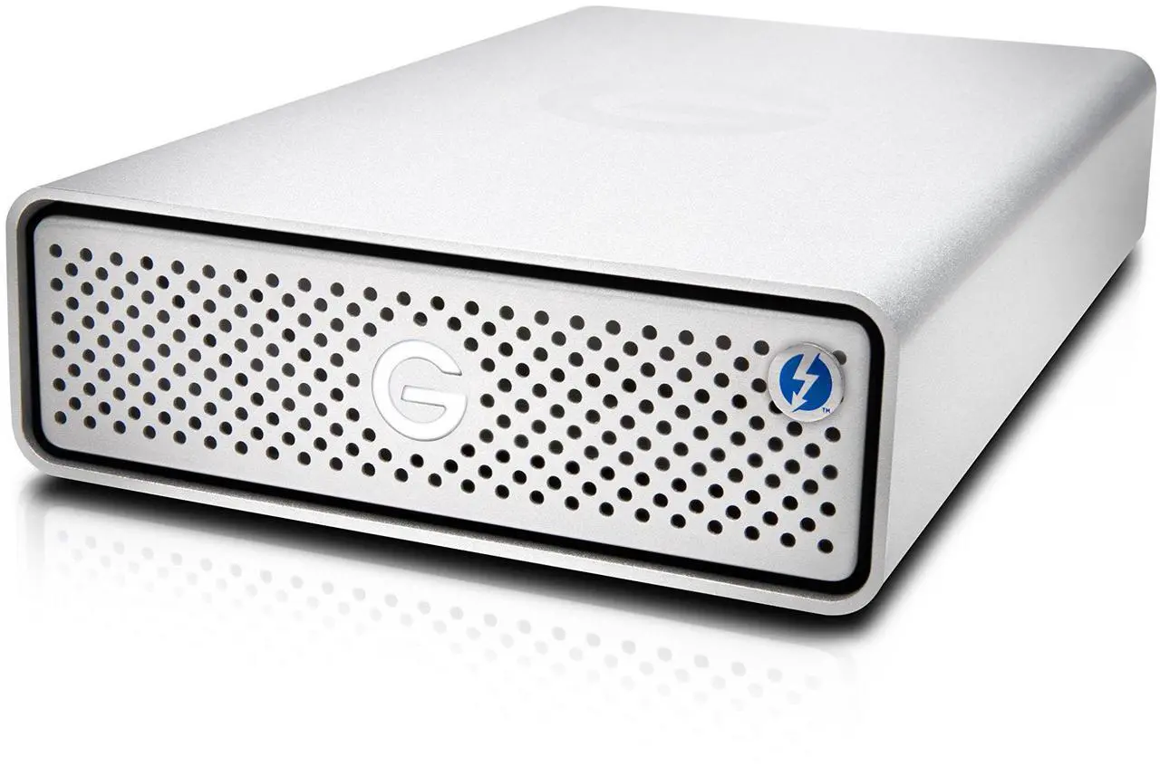 Main image of G-Technology 10TB G-DRIVE with Thunderbolt 3 and USB-C Desktop External Hard Drive, Silver - 0G05378-1