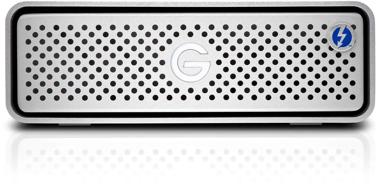 Alt view image 2 of 5 - G-Technology 10TB G-DRIVE with Thunderbolt 3 and USB-C Desktop External Hard Drive, Silver - 0G05378-1