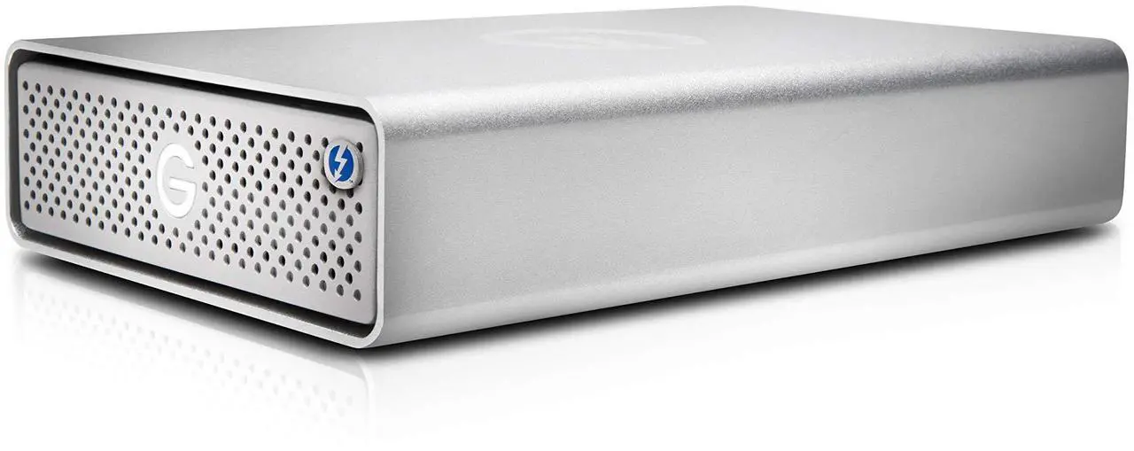 Alt view image 3 of 5 - G-Technology 10TB G-DRIVE with Thunderbolt 3 and USB-C Desktop External Hard Drive, Silver - 0G05378-1