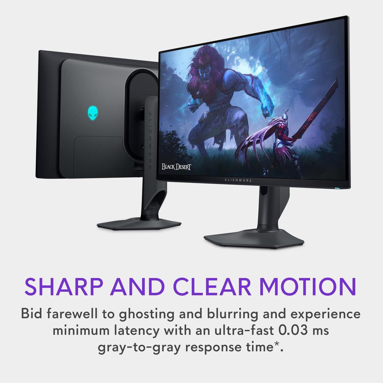 Alt view image 2 of 5 - Alienware AW2725DF OLED Gaming Monitor - 26.7-inch Quantom-Dot WQHD (2560x1440) 360Hz 0.03Ms Display, AMD FreeSync Premium Pro, HDMI/DP/USB 3.2 Gen1, Height/Tilt/Swivel/Pivot Adjustability - Black