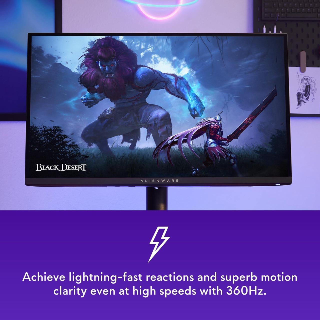 Alt view image 4 of 5 - Alienware AW2725DF OLED Gaming Monitor - 26.7-inch Quantom-Dot WQHD (2560x1440) 360Hz 0.03Ms Display, AMD FreeSync Premium Pro, HDMI/DP/USB 3.2 Gen1, Height/Tilt/Swivel/Pivot Adjustability - Black