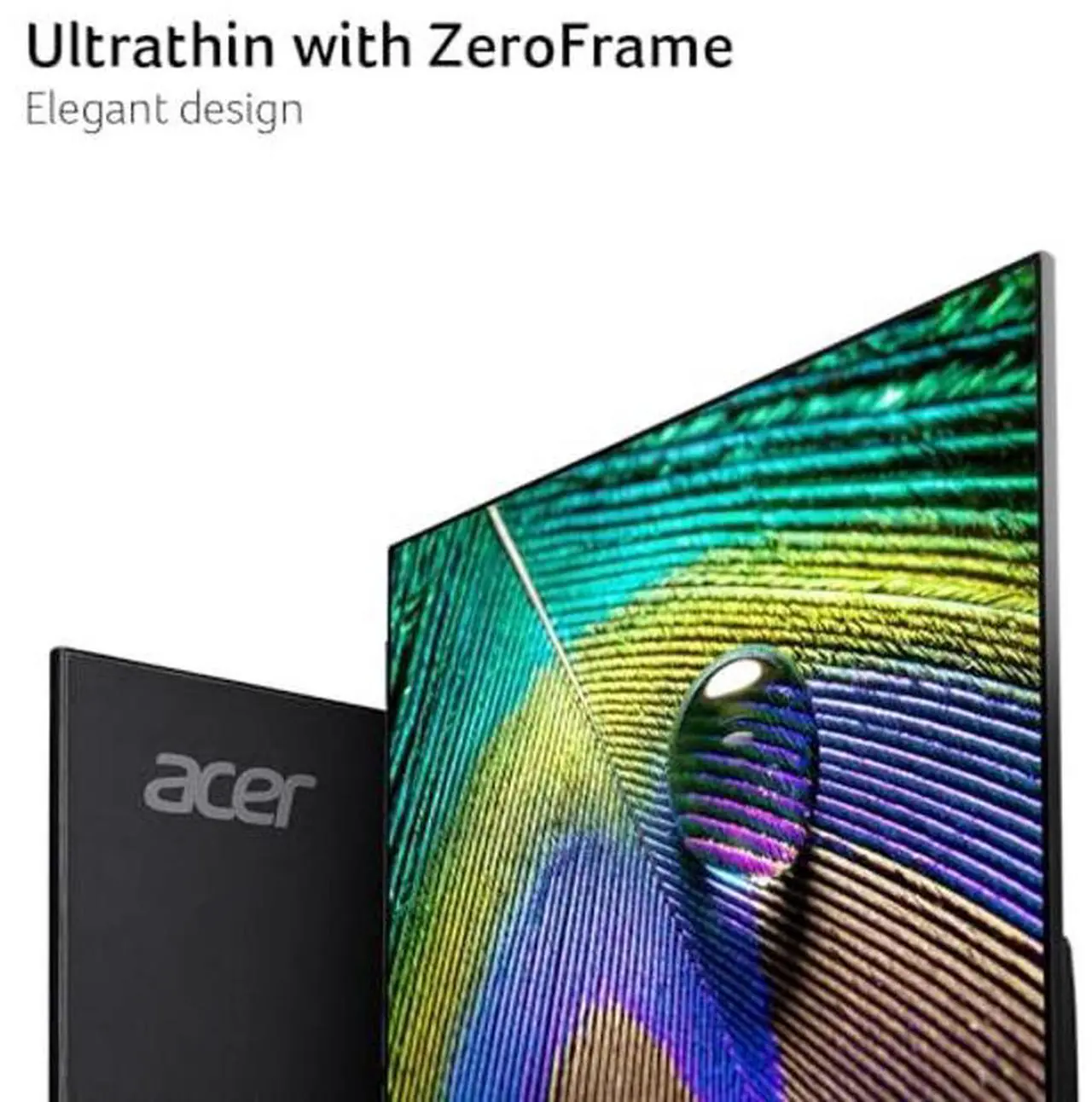 Alt view image 5 of 5 - acer SB240Y G0bi 23.8" IPS Full HD Ultra-Slim Edge-to-Edge Gaming Office Monitor | Adaptive-Sync Support (FreeSync Compatible) | Up to 120Hz Refresh | 1ms (VRB) | Tilt | HDMI & VGA Ports | Black
