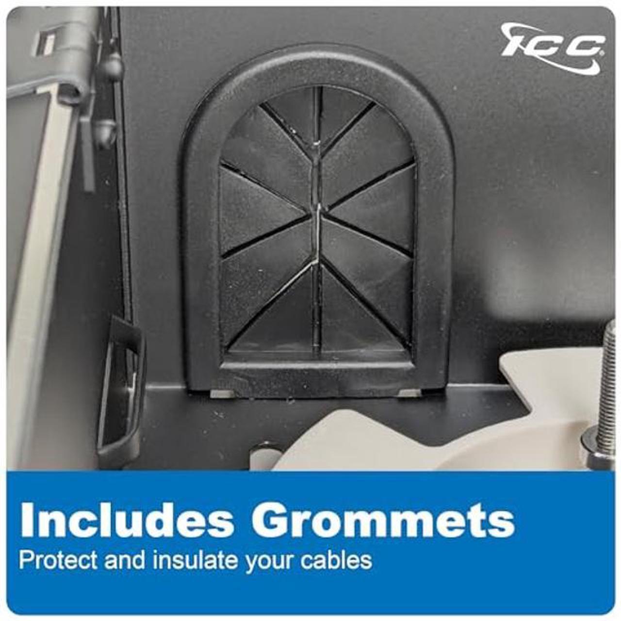 Alt view image 4 of 5 - ICC Fiber Optic Wall Mount Enclosure - 4 Slots for LGX Compatible Adapter Panels or Cassettes (Sold Separately), Fiber Enclosure Supports up to 96 Fibers, Secure Fiber Management Solution, ICFODE41WM